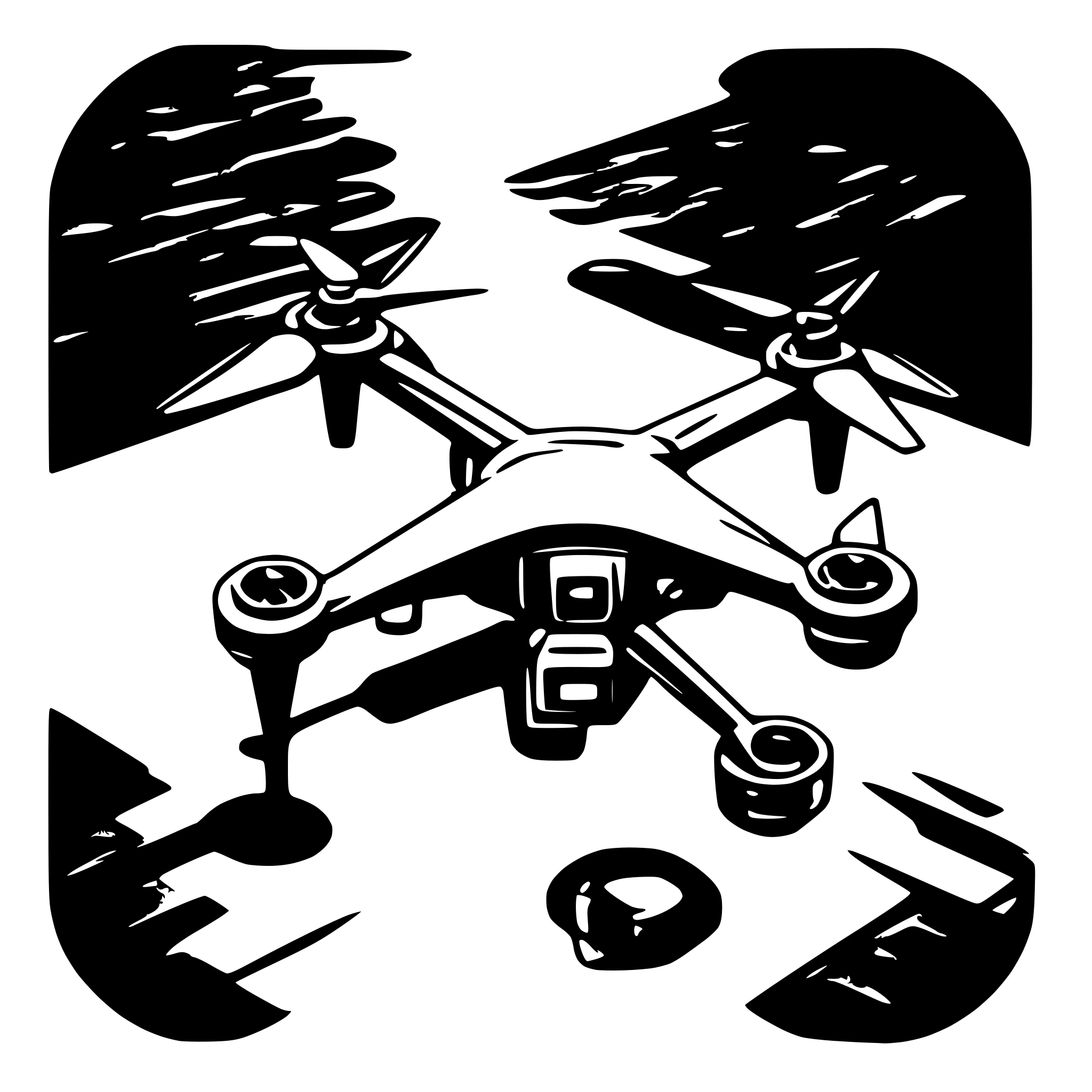 AI-generated SVG of a dji drone wayline