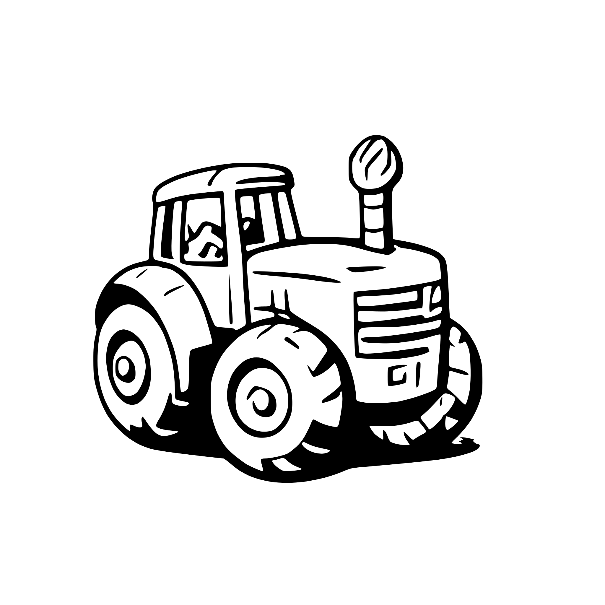 AI-generated SVG of a tractor cartoon style