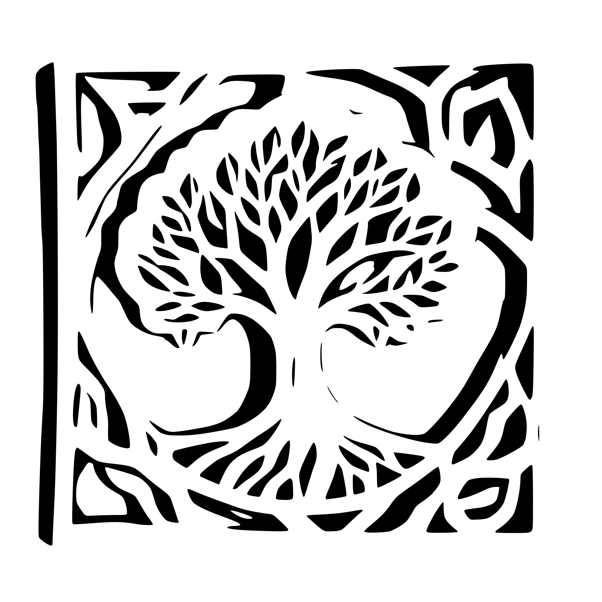 AI-generated SVG of a celtic tree within a square frame