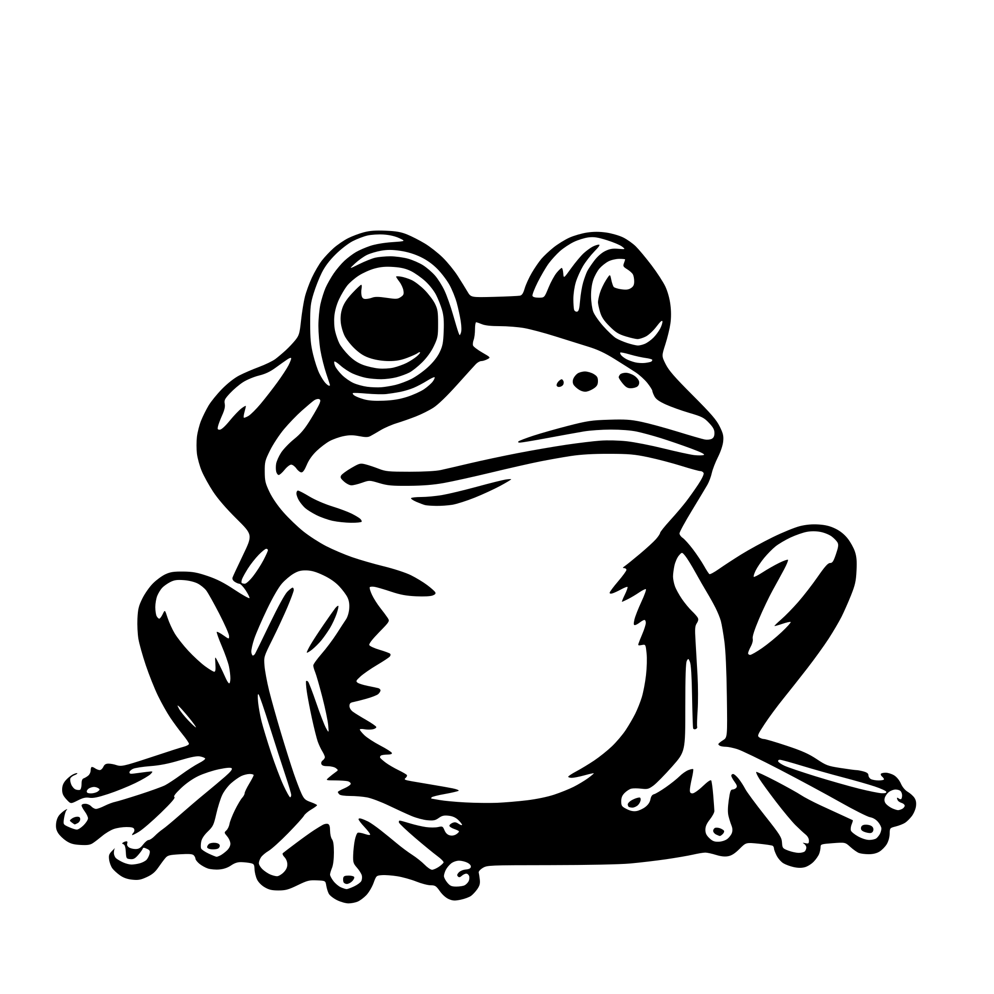 AI-generated SVG of a frog