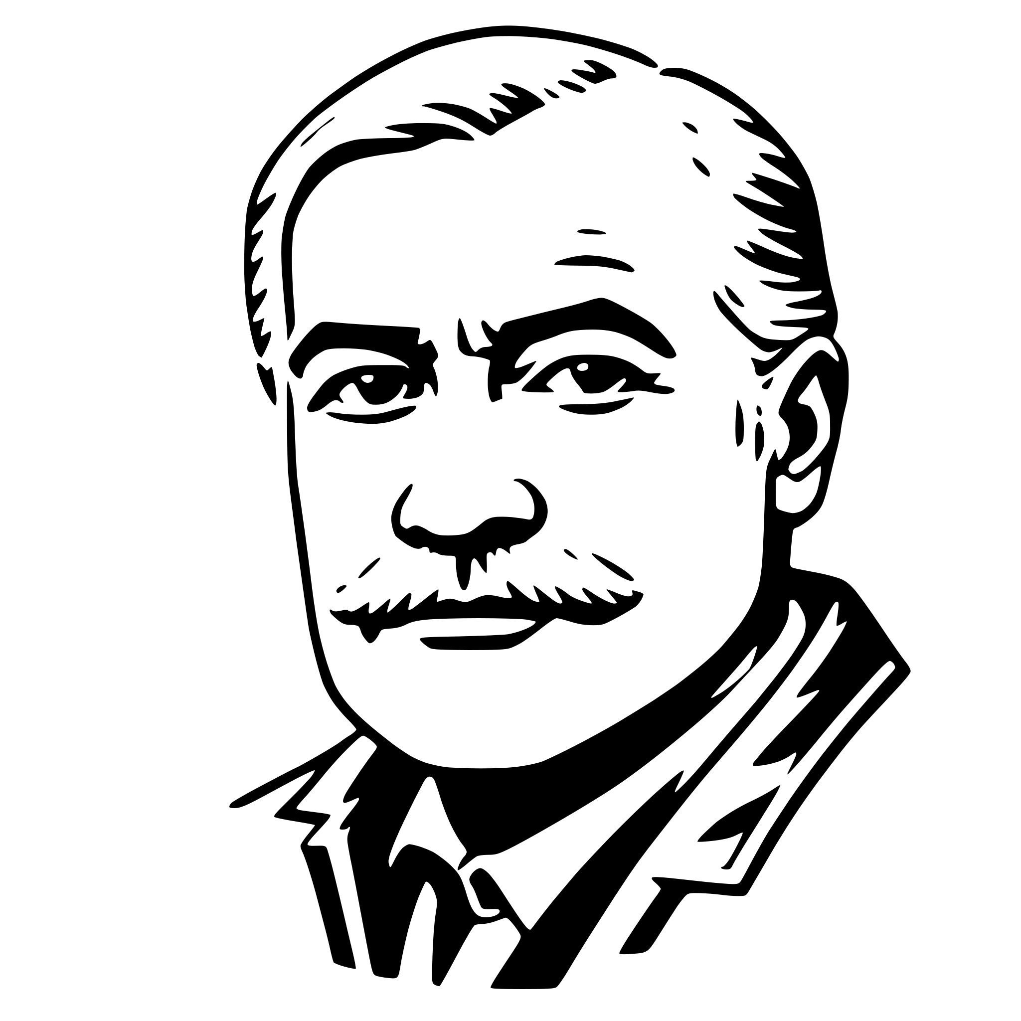 AI-generated SVG of a ernest hemingway