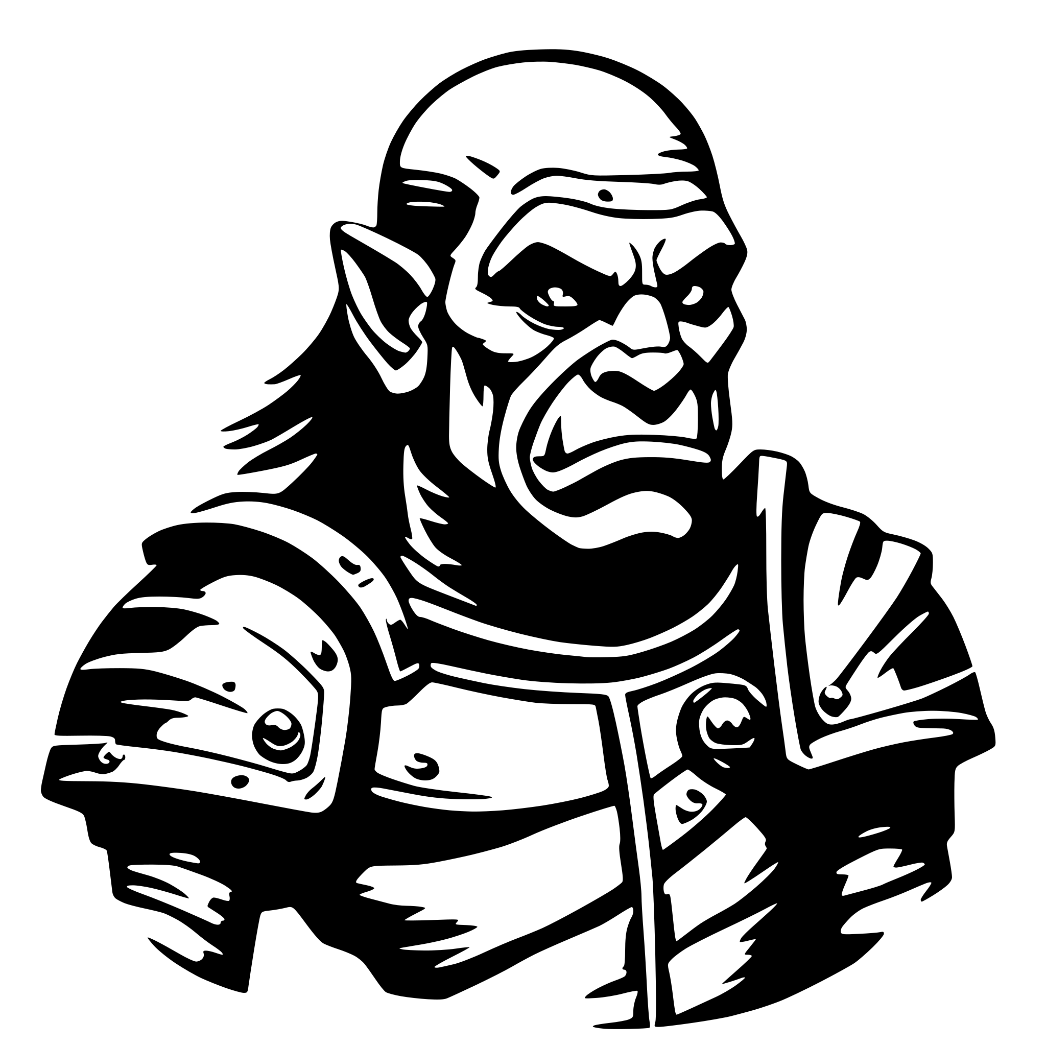 AI-generated SVG of 'orc dungeons and dragons'