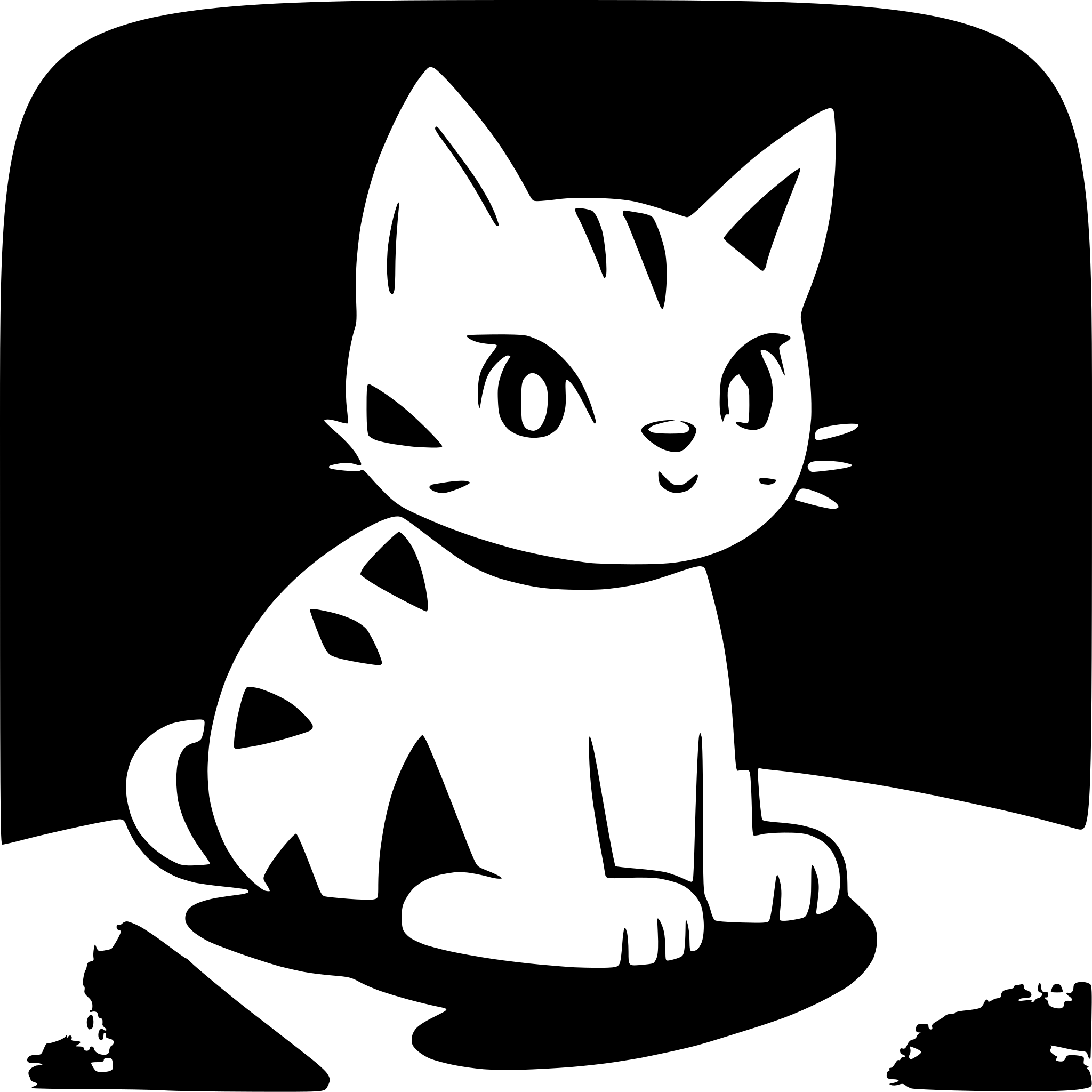 AI-generated SVG of 'cartoon cat'