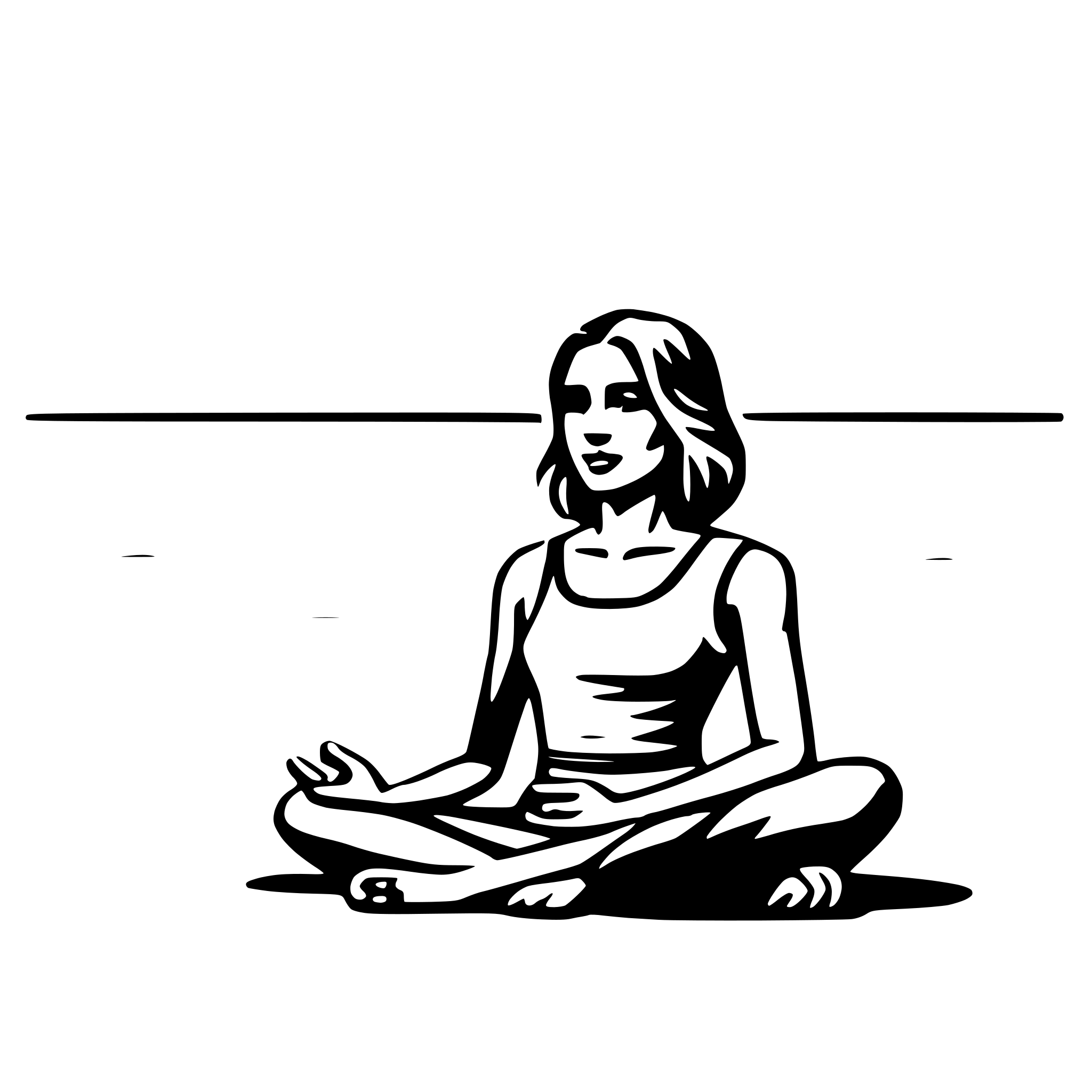 AI-generated SVG of a sunset yoga on beach