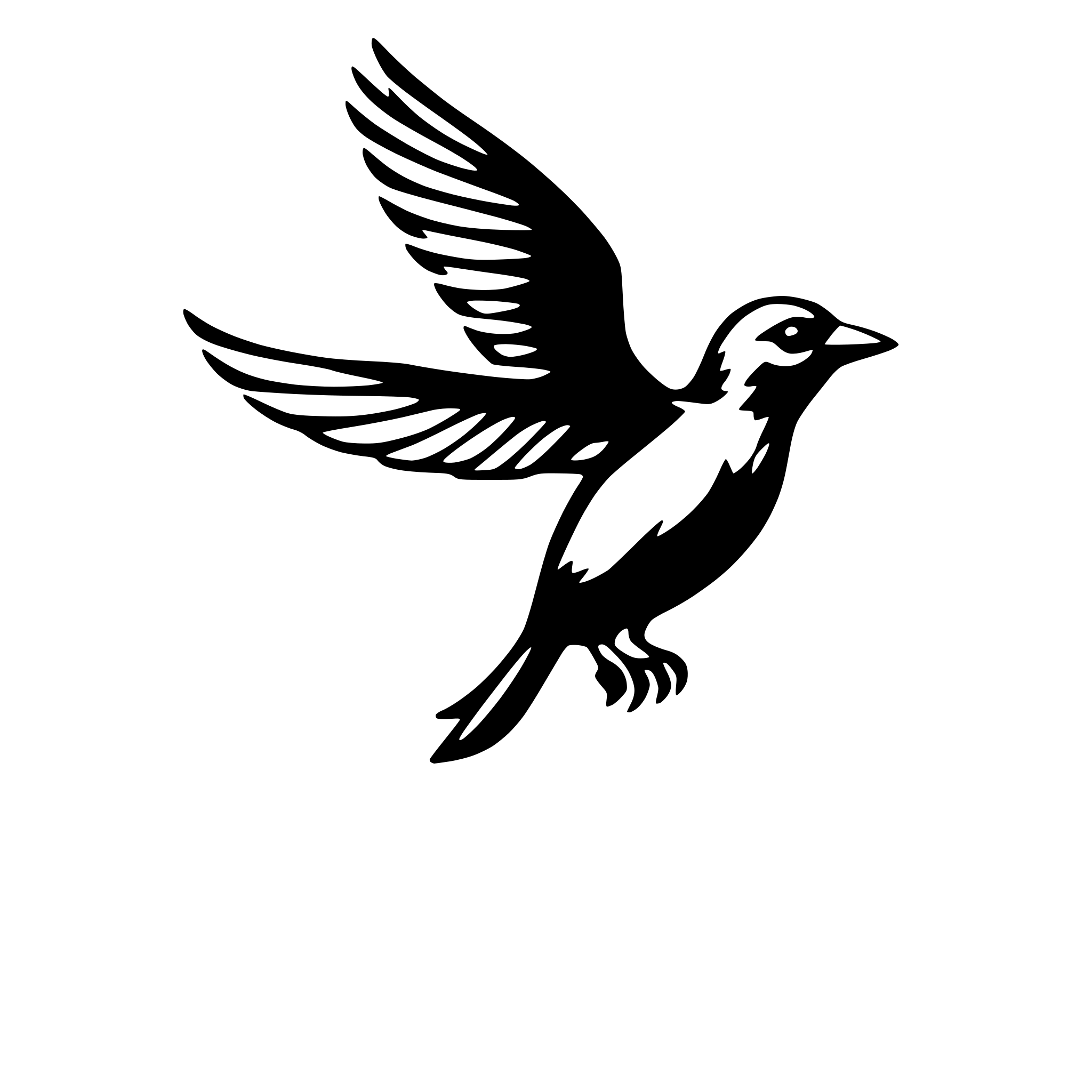 AI-generated SVG of a bird in flight