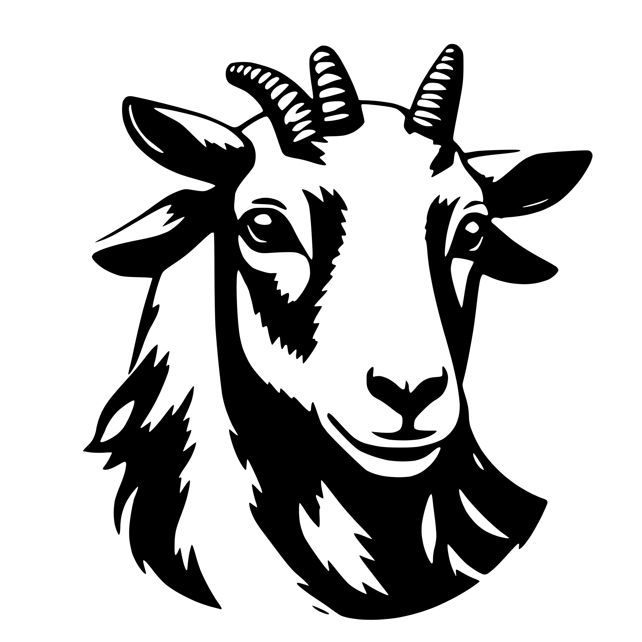 AI-generated SVG of a goat