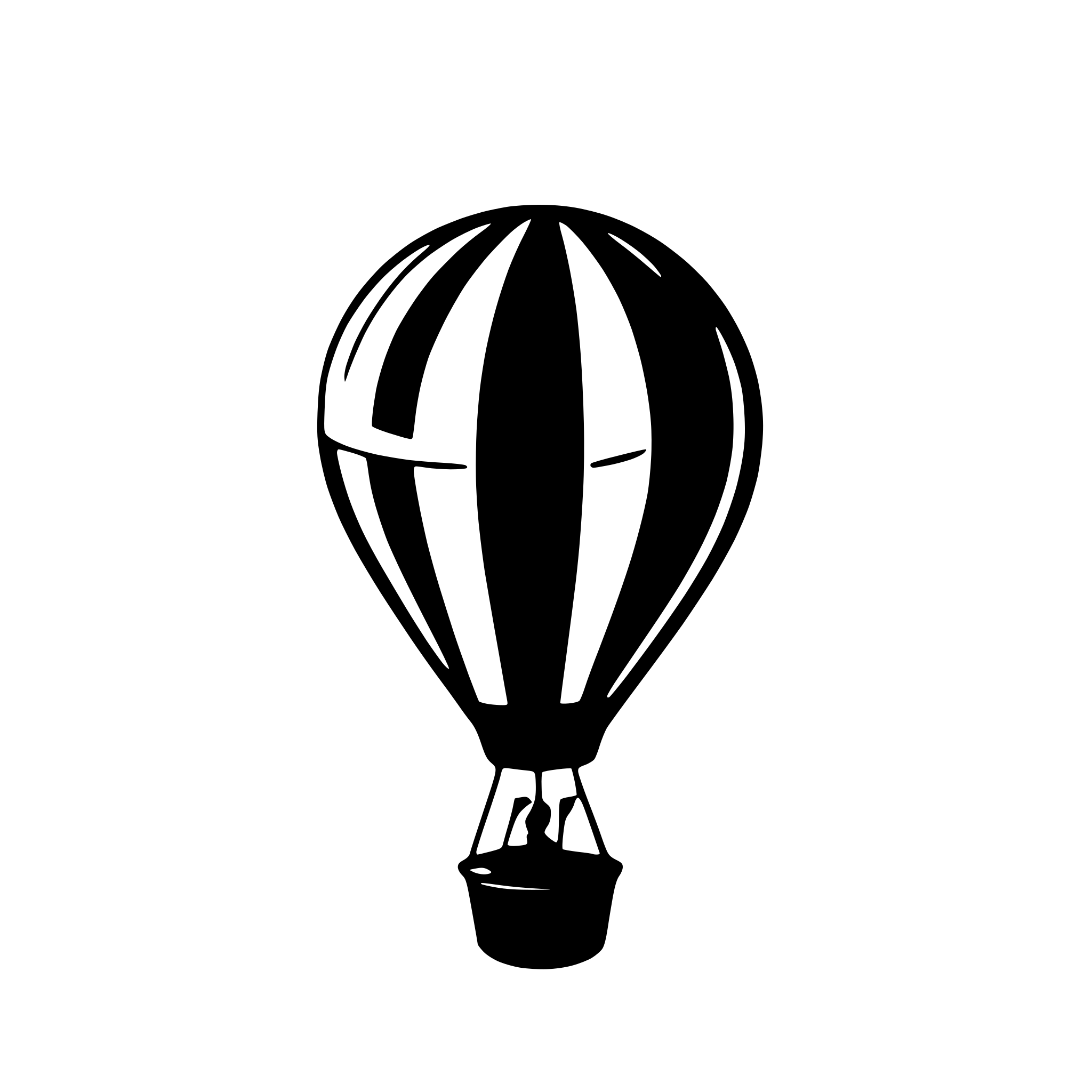 AI-generated SVG of a hot air balloon in flight