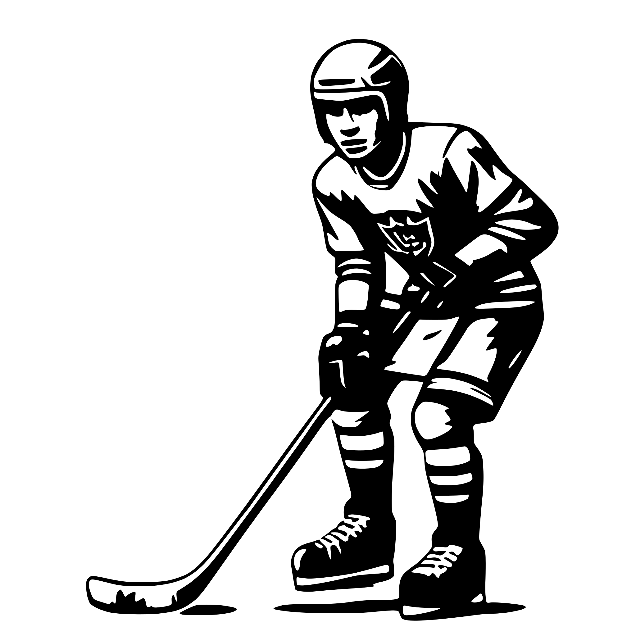 AI-generated SVG of a Ice Hockey Player