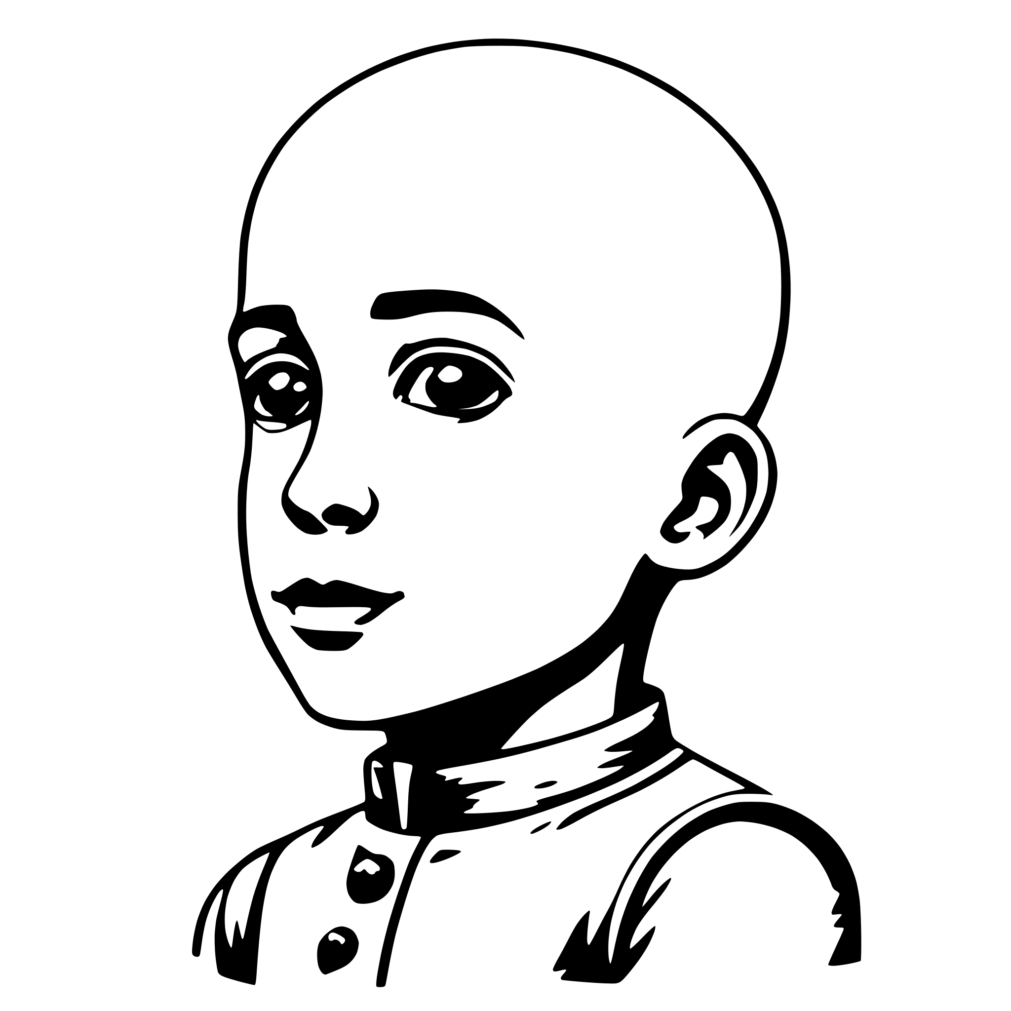 AI-generated SVG of 'bald boy'