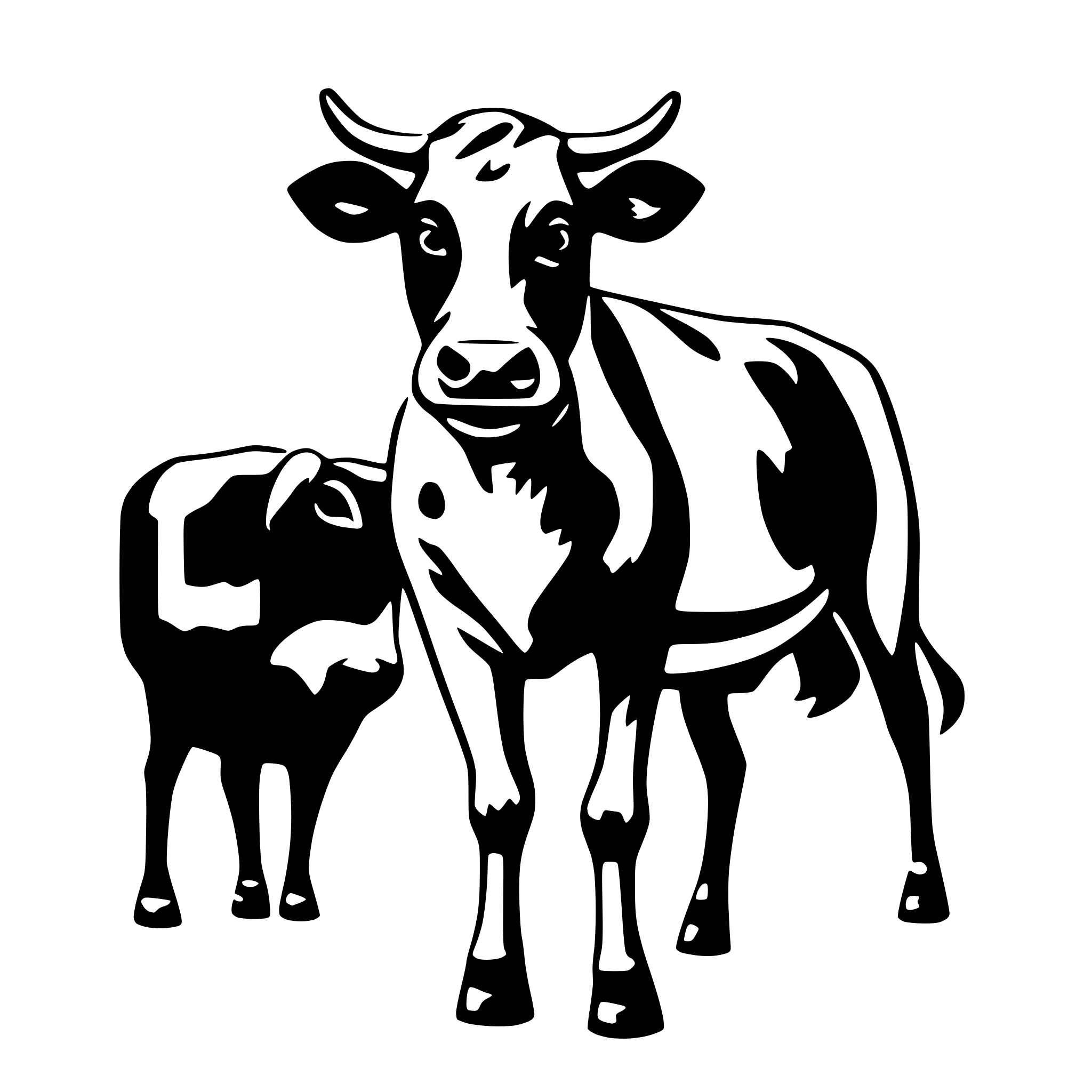 AI-generated SVG of a cow oneline