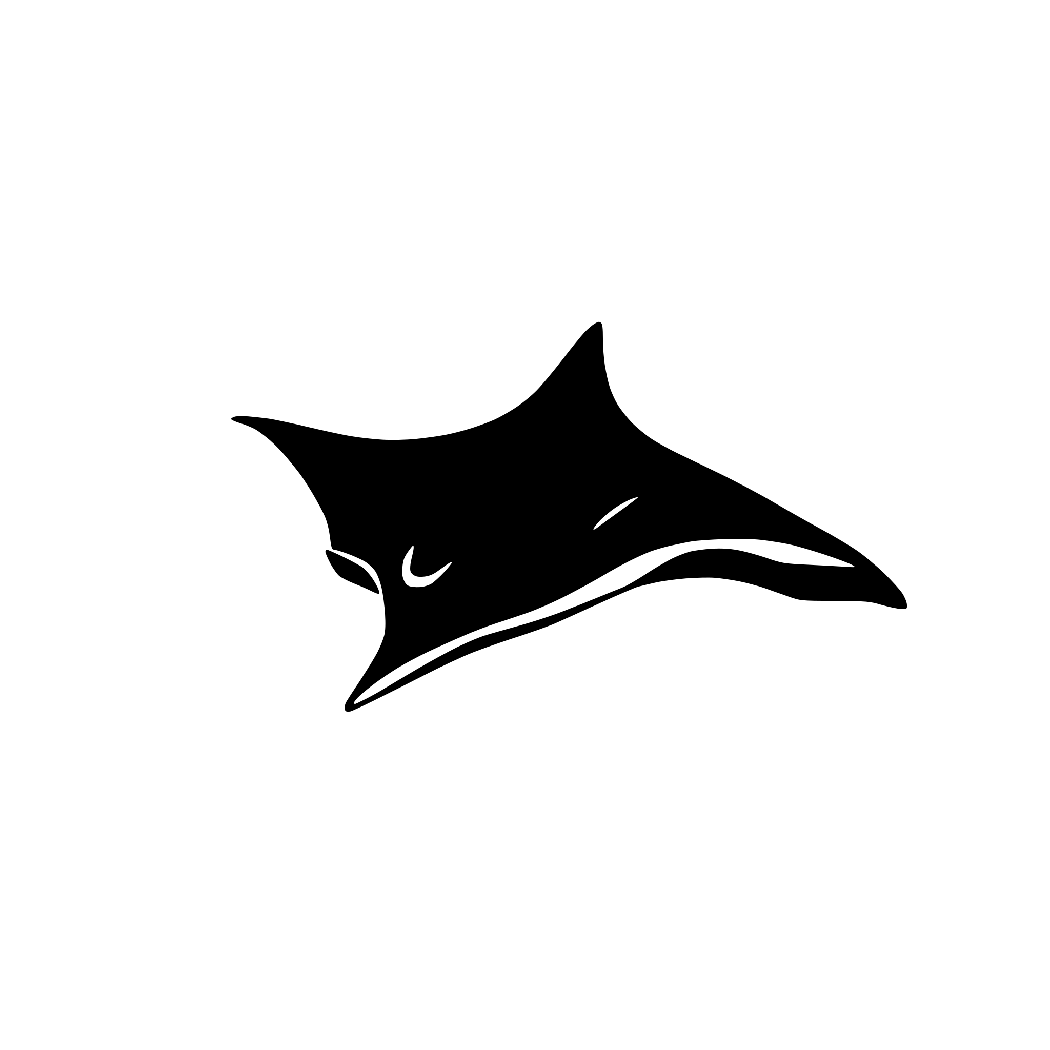 AI-generated SVG of a Manta Ray