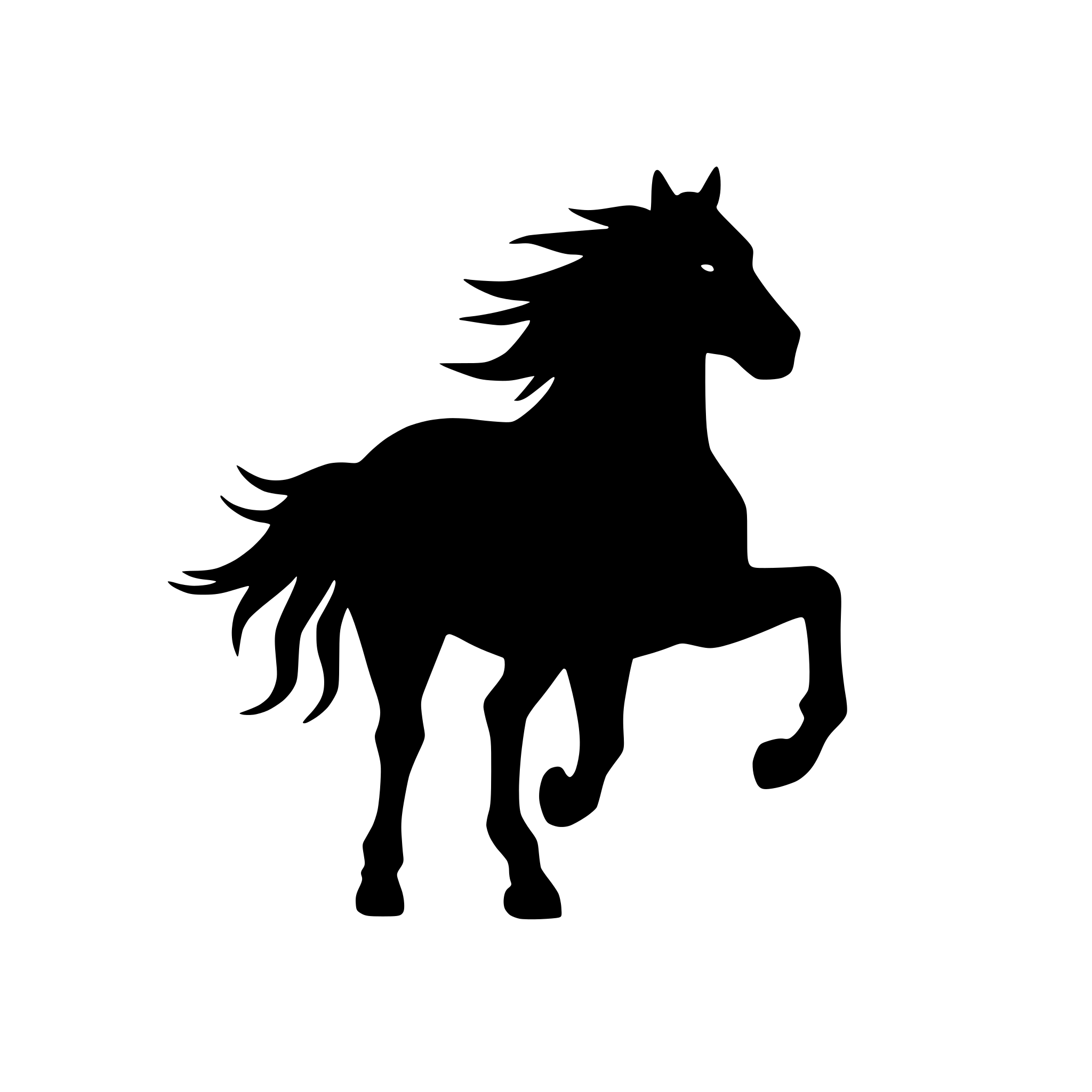 AI-generated SVG of a horse running