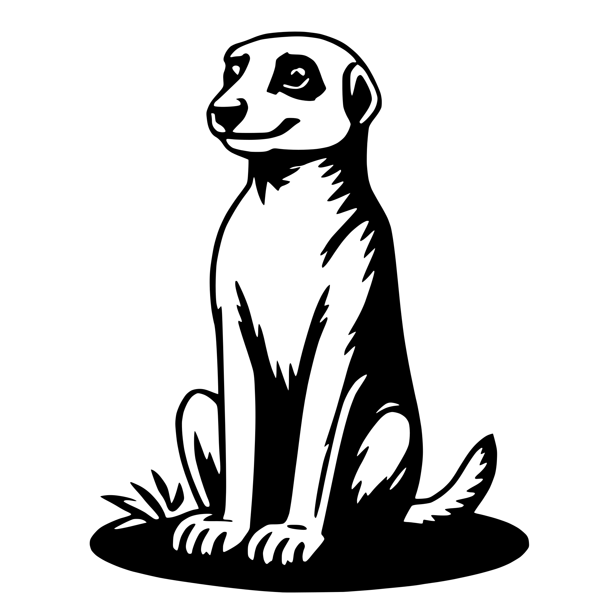 AI-generated SVG of 'meerkat'