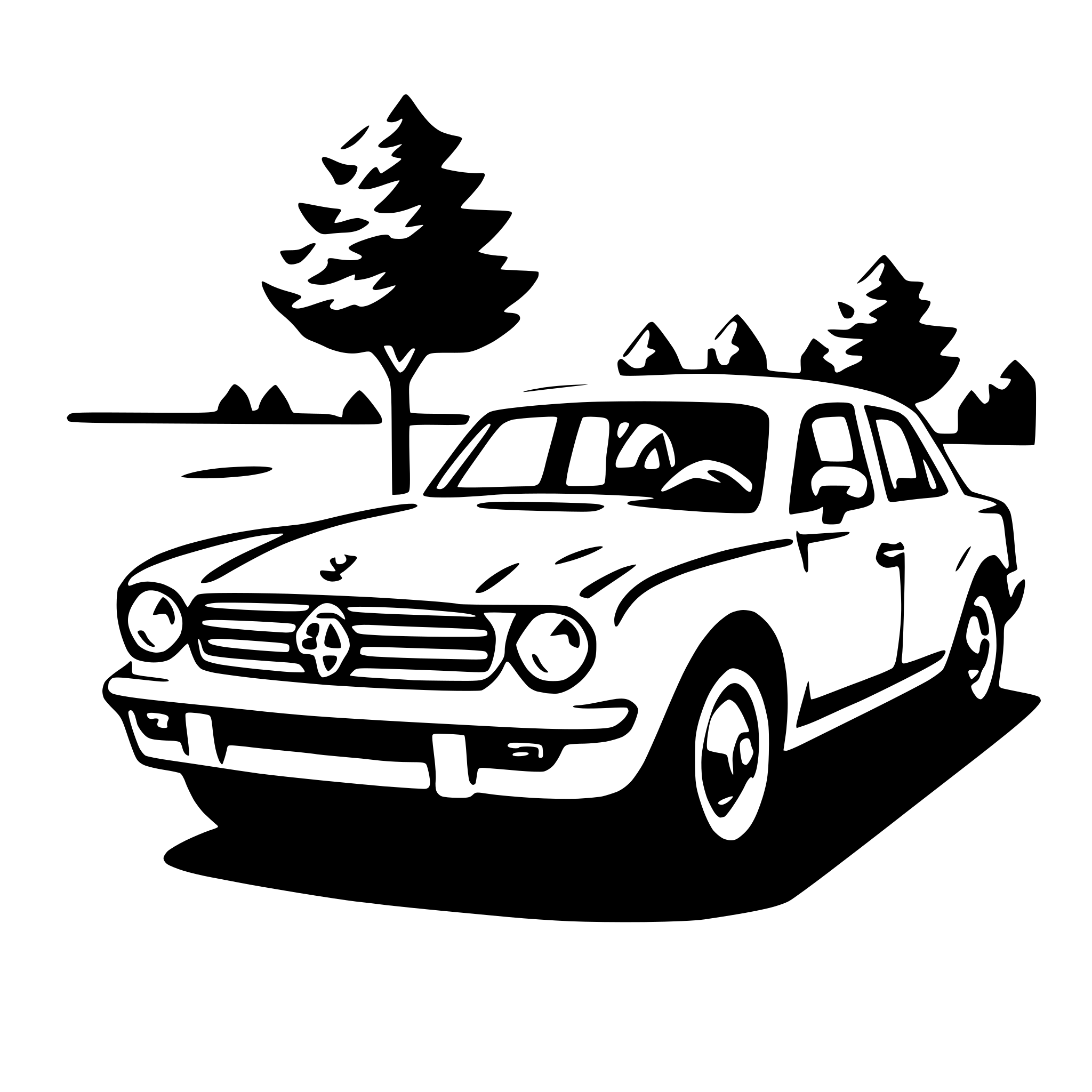 AI-generated SVG of a sedan