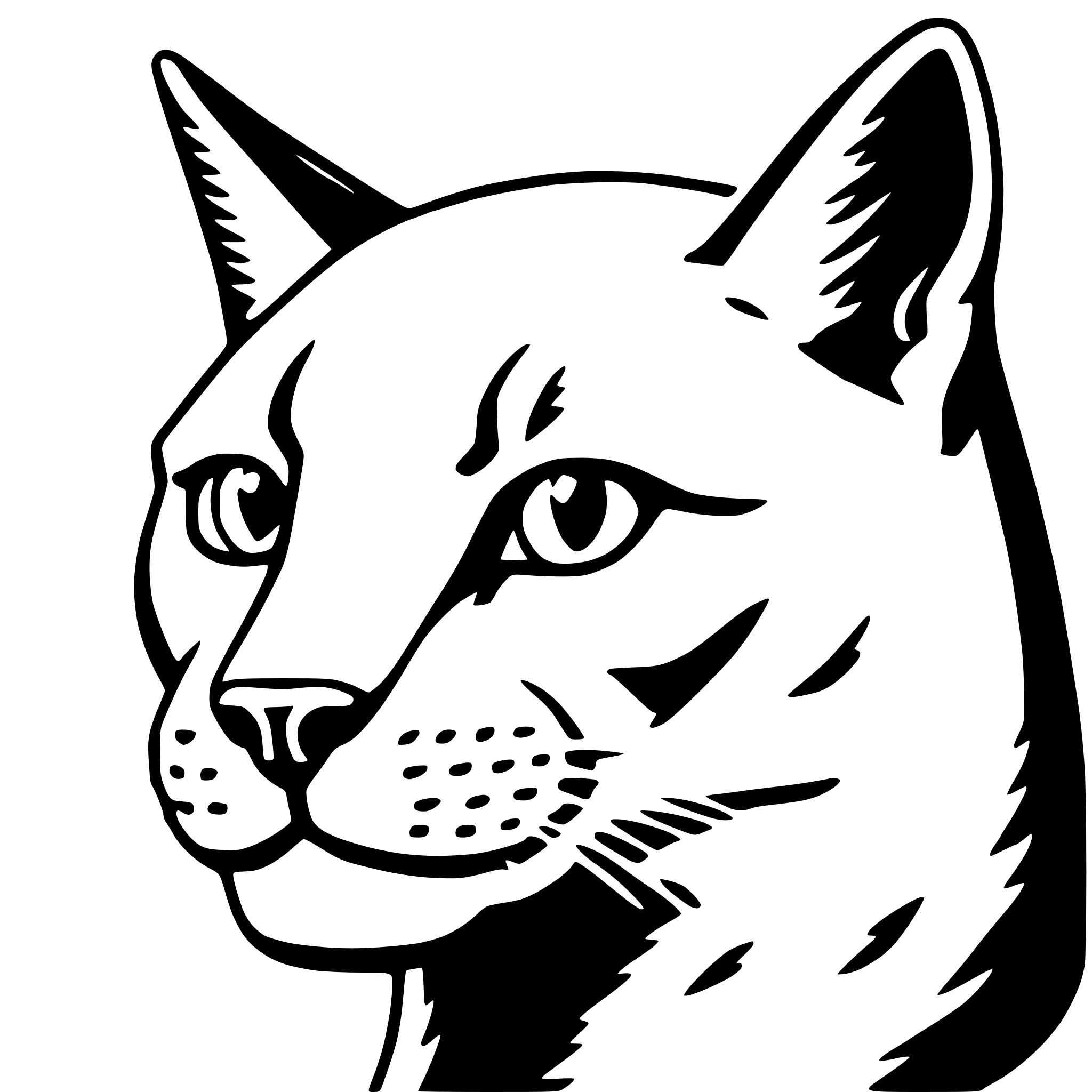 AI-generated SVG of a caracal