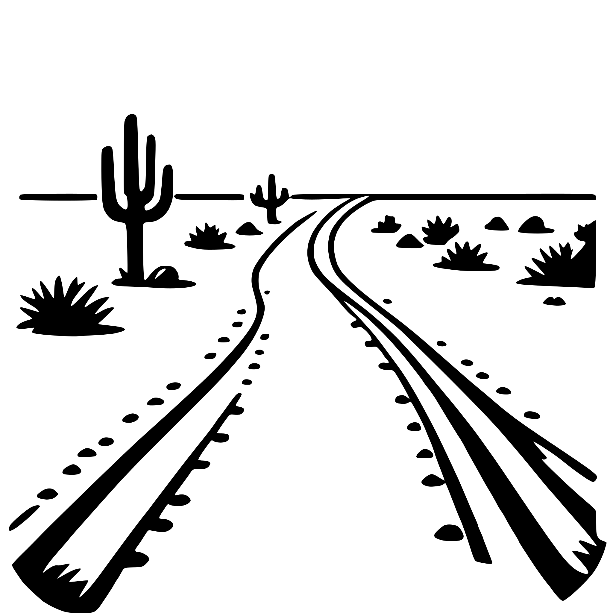AI-generated SVG of a desert road journey