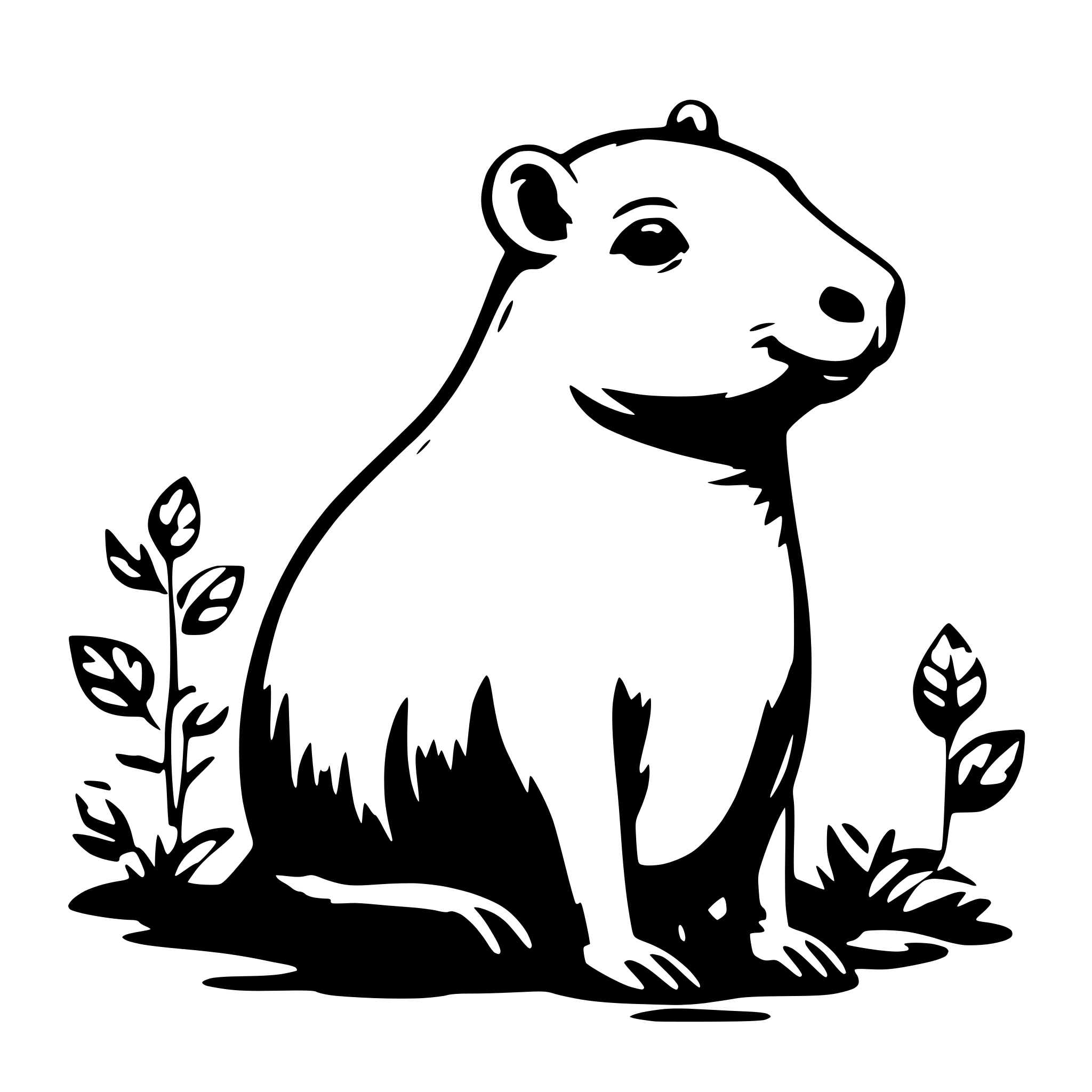 AI-generated SVG of 'a cute cartoon capybara baby'