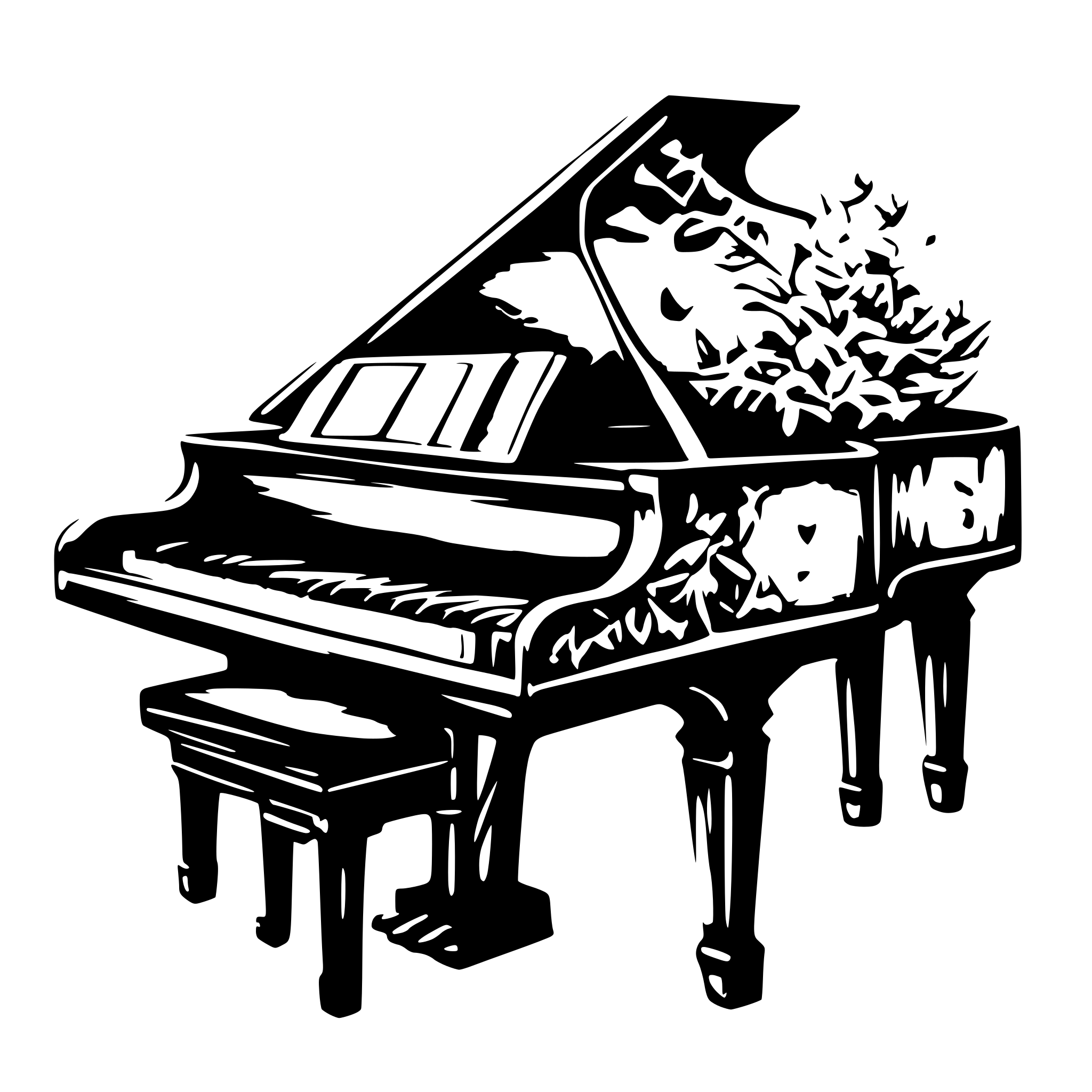 AI-generated SVG of a piano