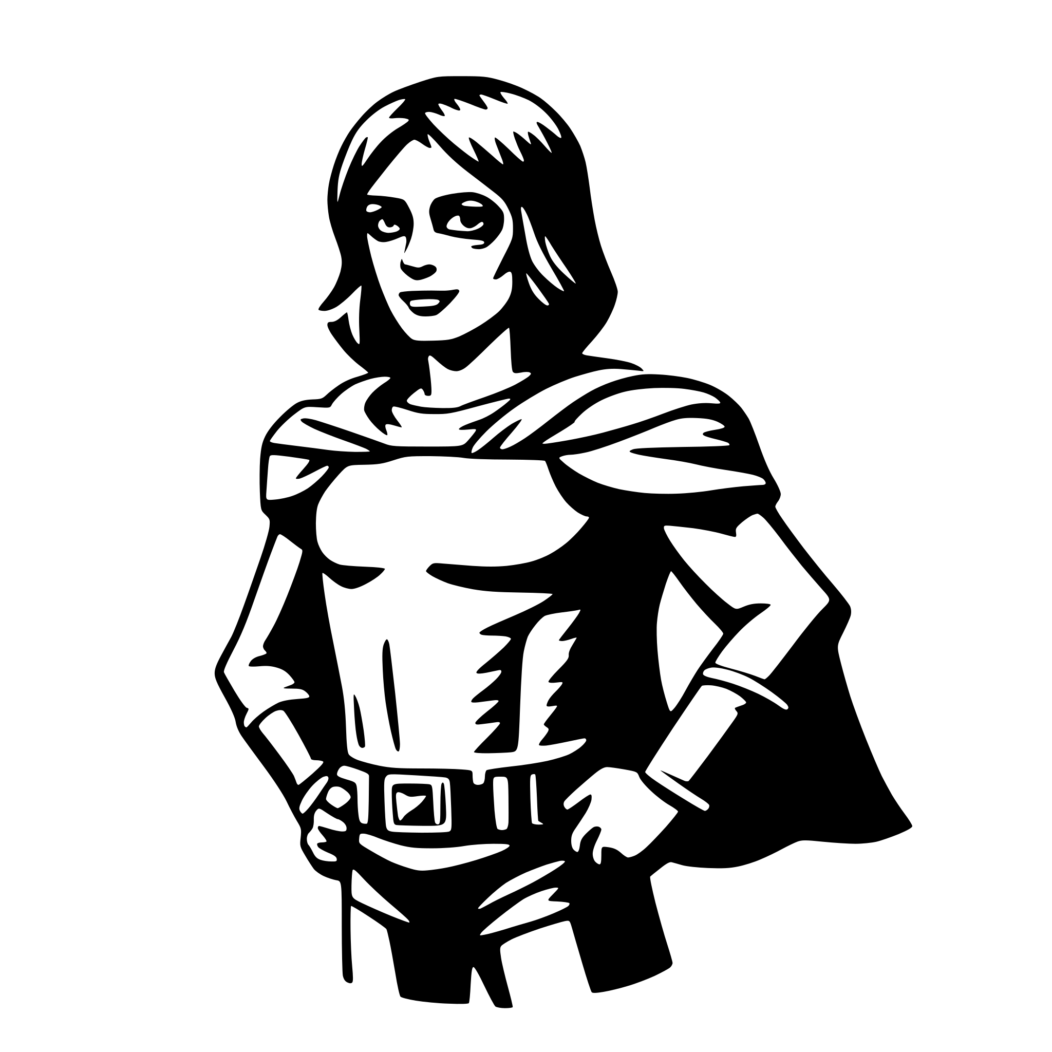 AI-generated SVG of a superhero