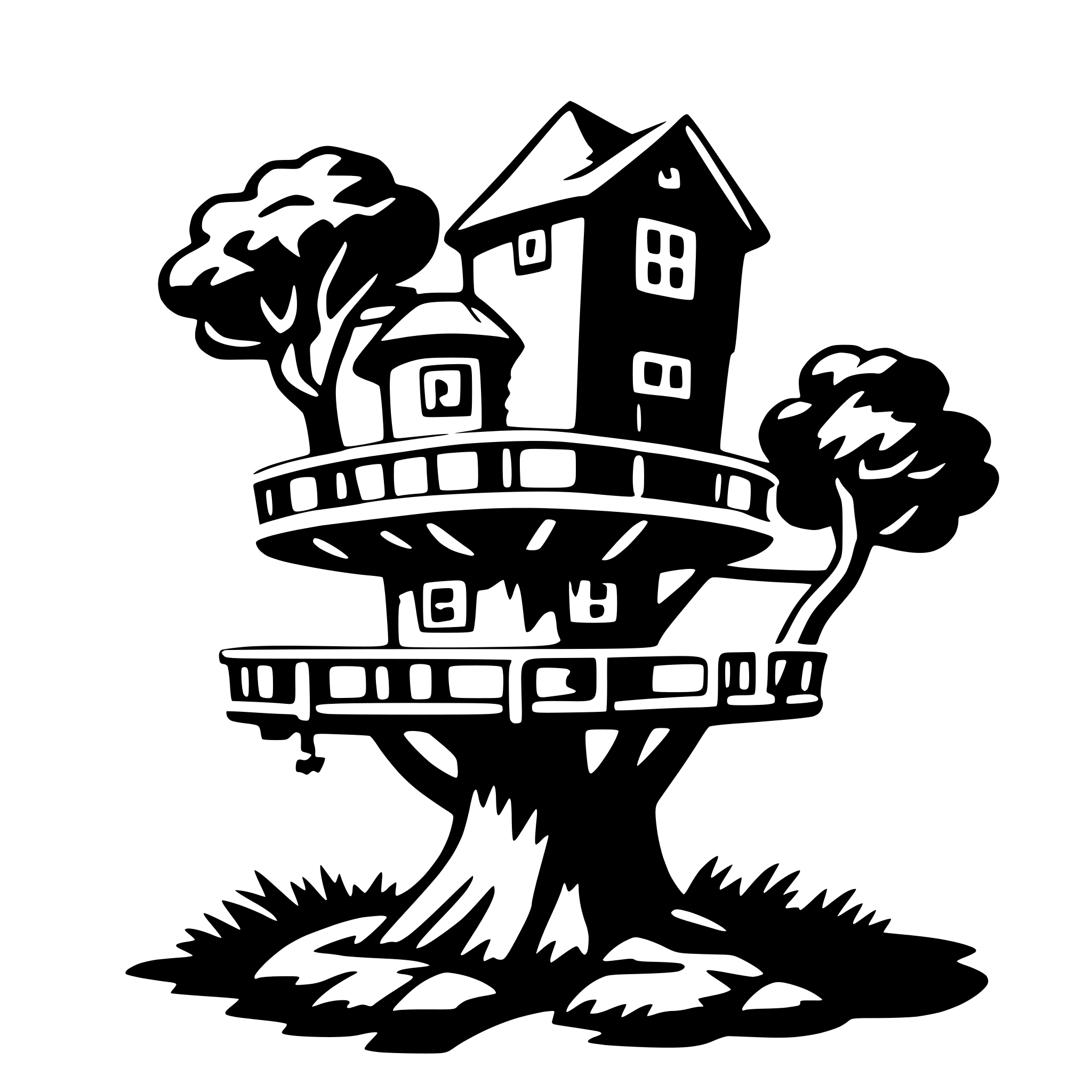 AI-generated SVG of 'treehouse'