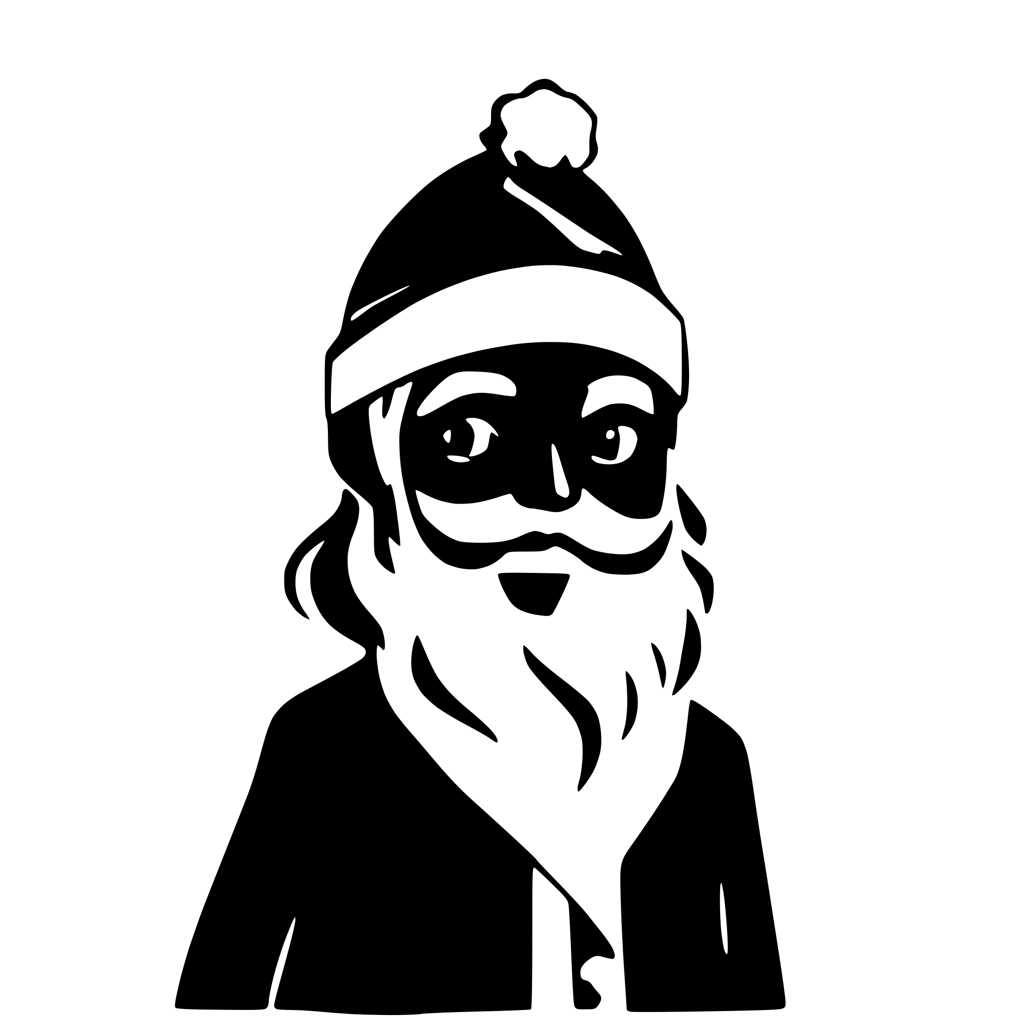 AI-generated SVG of 'santa claus with beard'