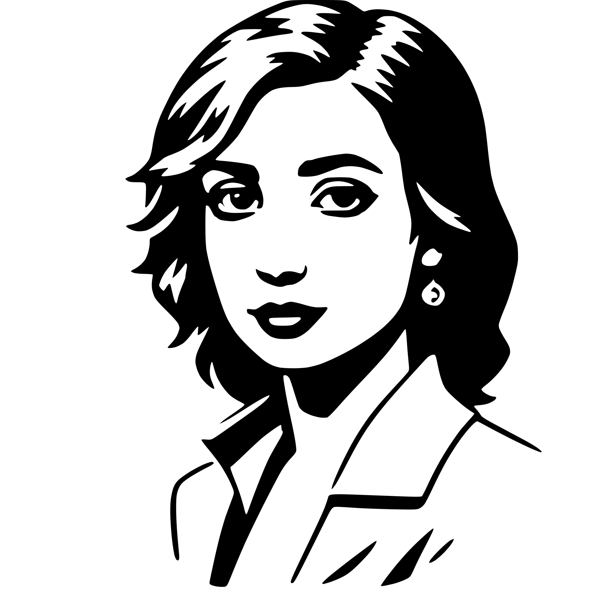 AI-generated SVG of a woman