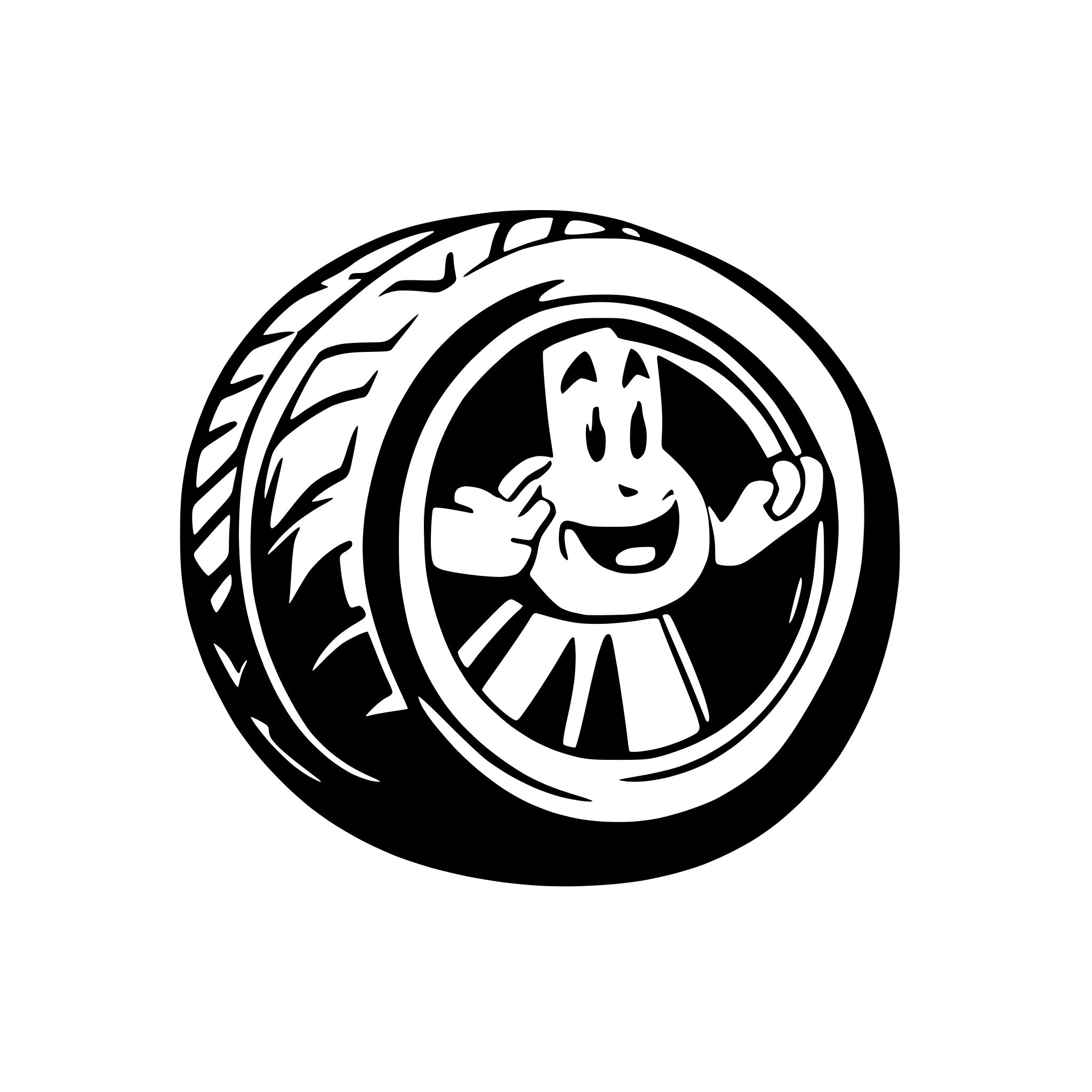 AI-generated SVG of a Tire with no wheel