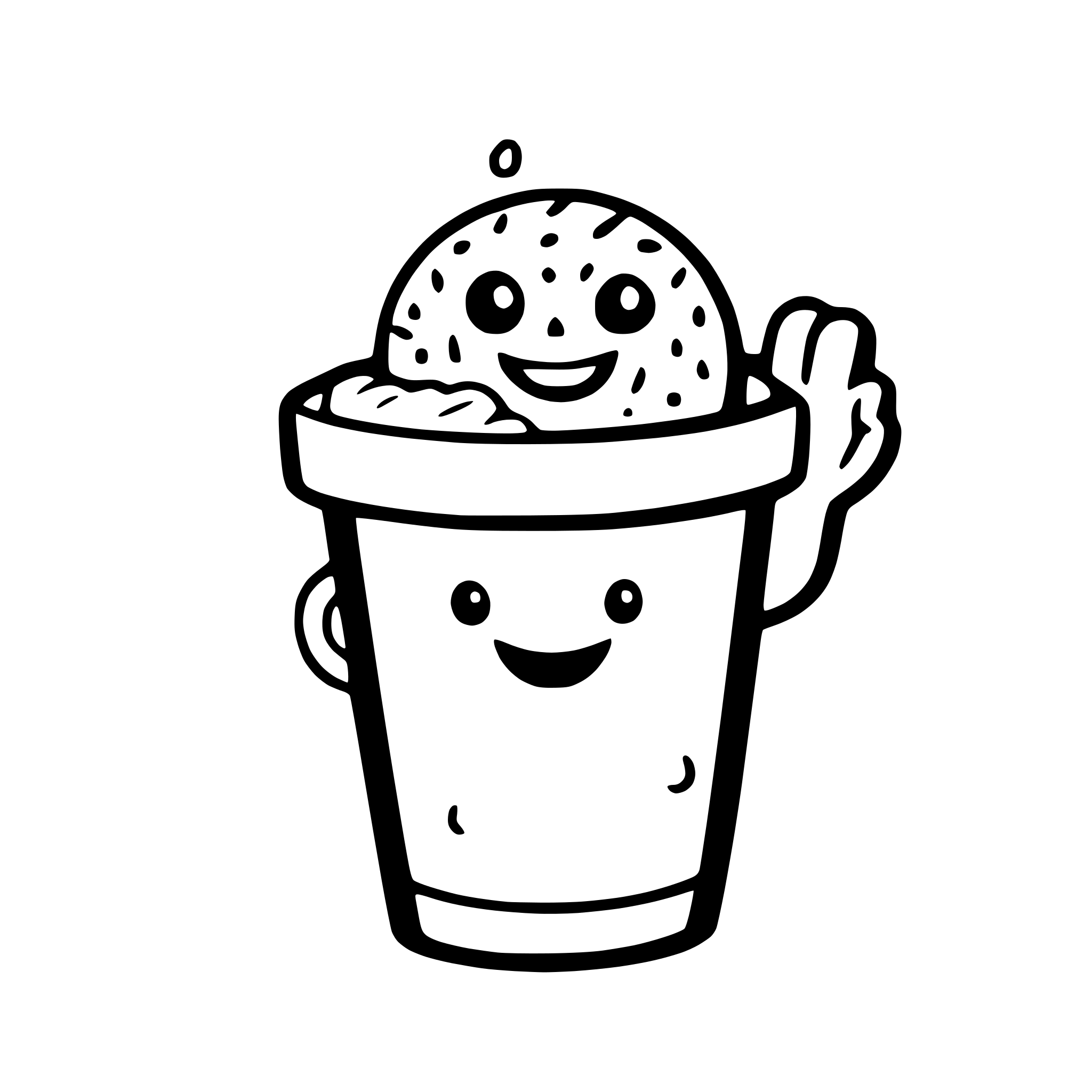 AI-generated SVG of a a donut and coffee cup high-fiving
