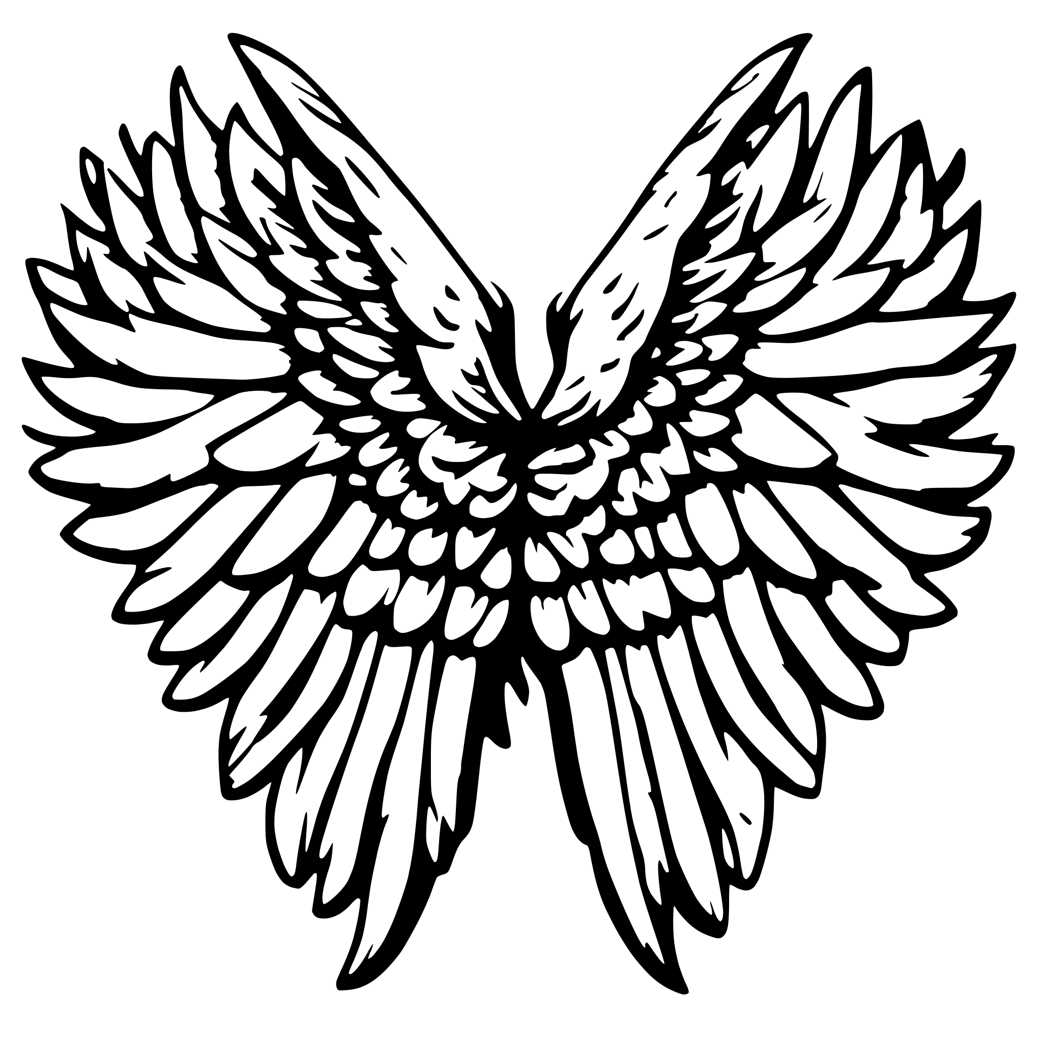 AI-generated SVG of 'angel wings'