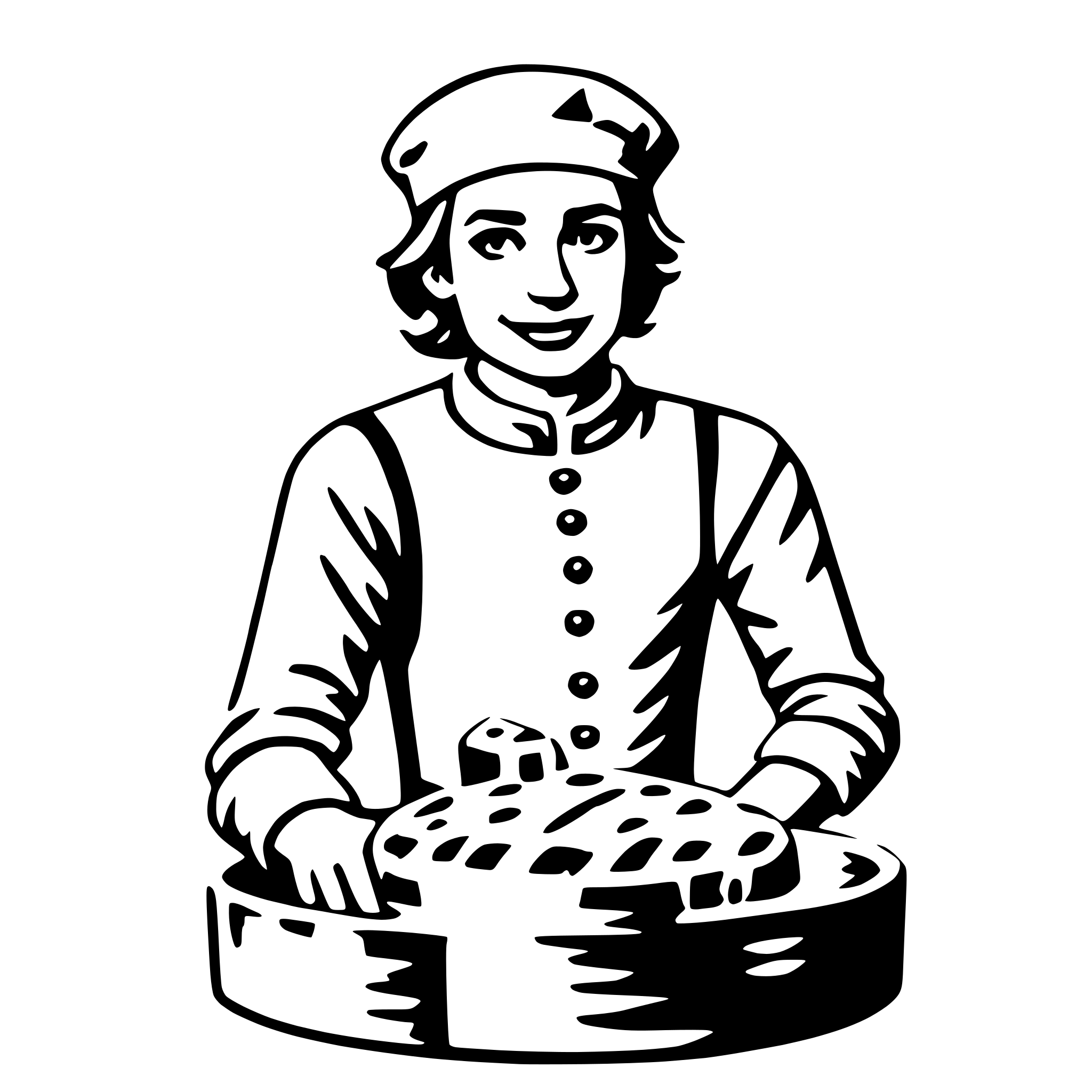 AI-generated SVG of 'baker'