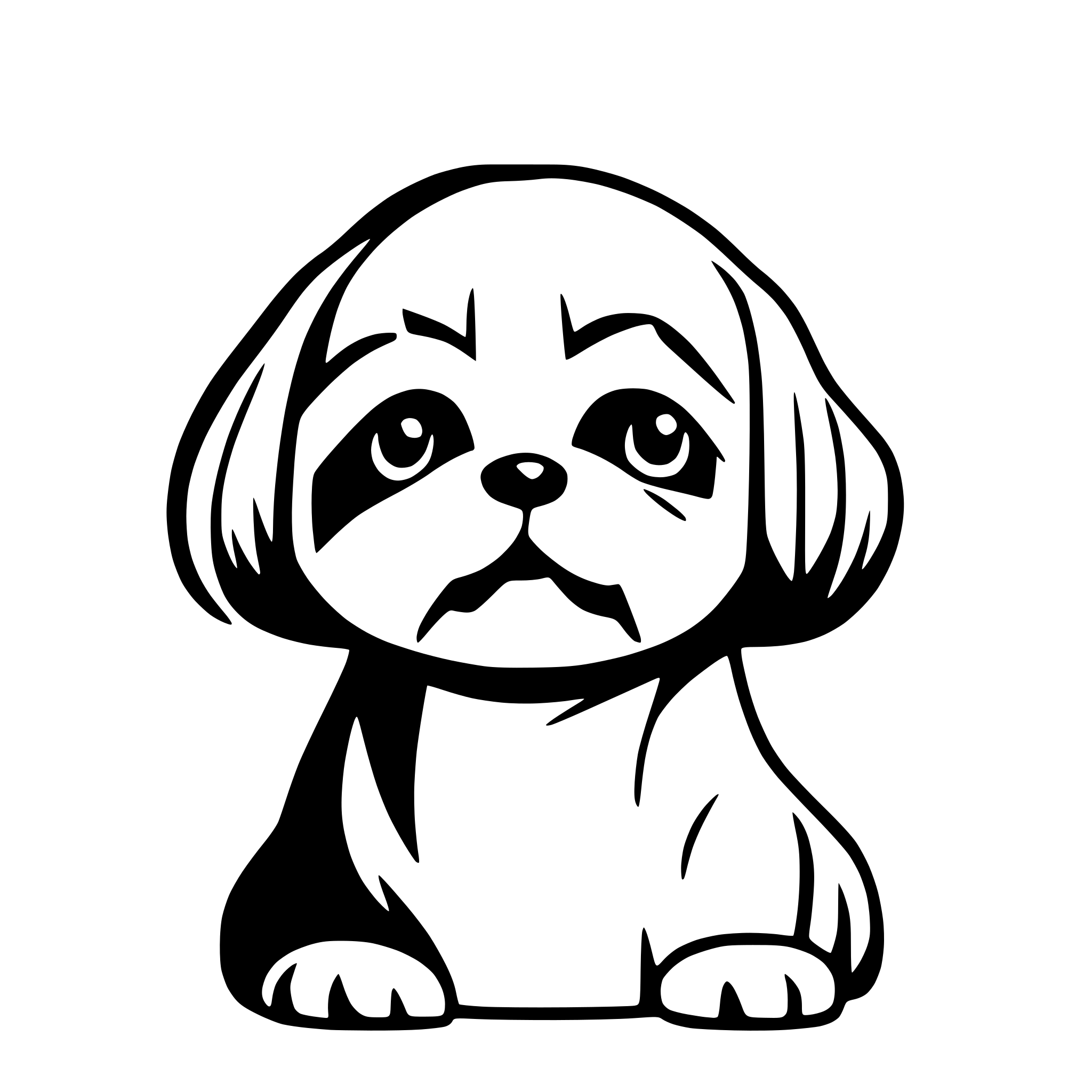 AI-generated SVG of 'shih tzu sweet face'