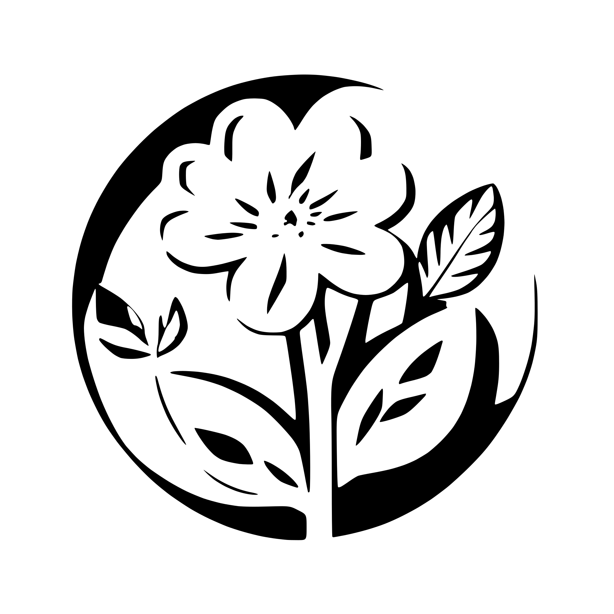 AI-generated SVG of 'blooming flower with butterflies'
