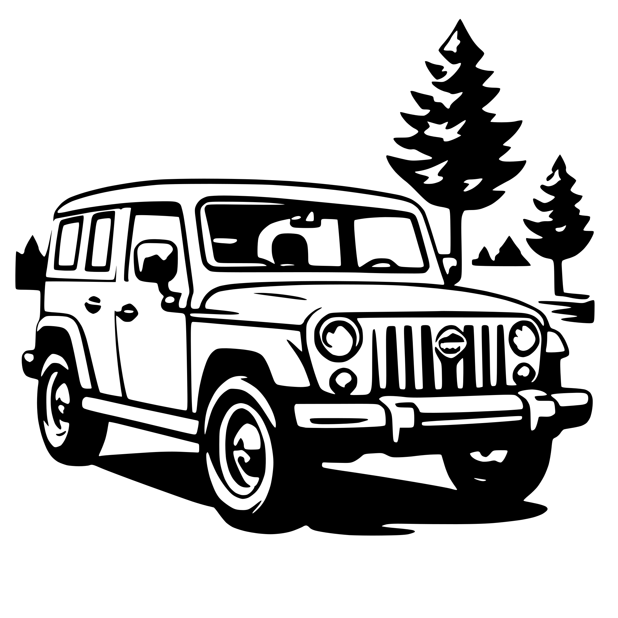 AI-generated SVG of 'suv'