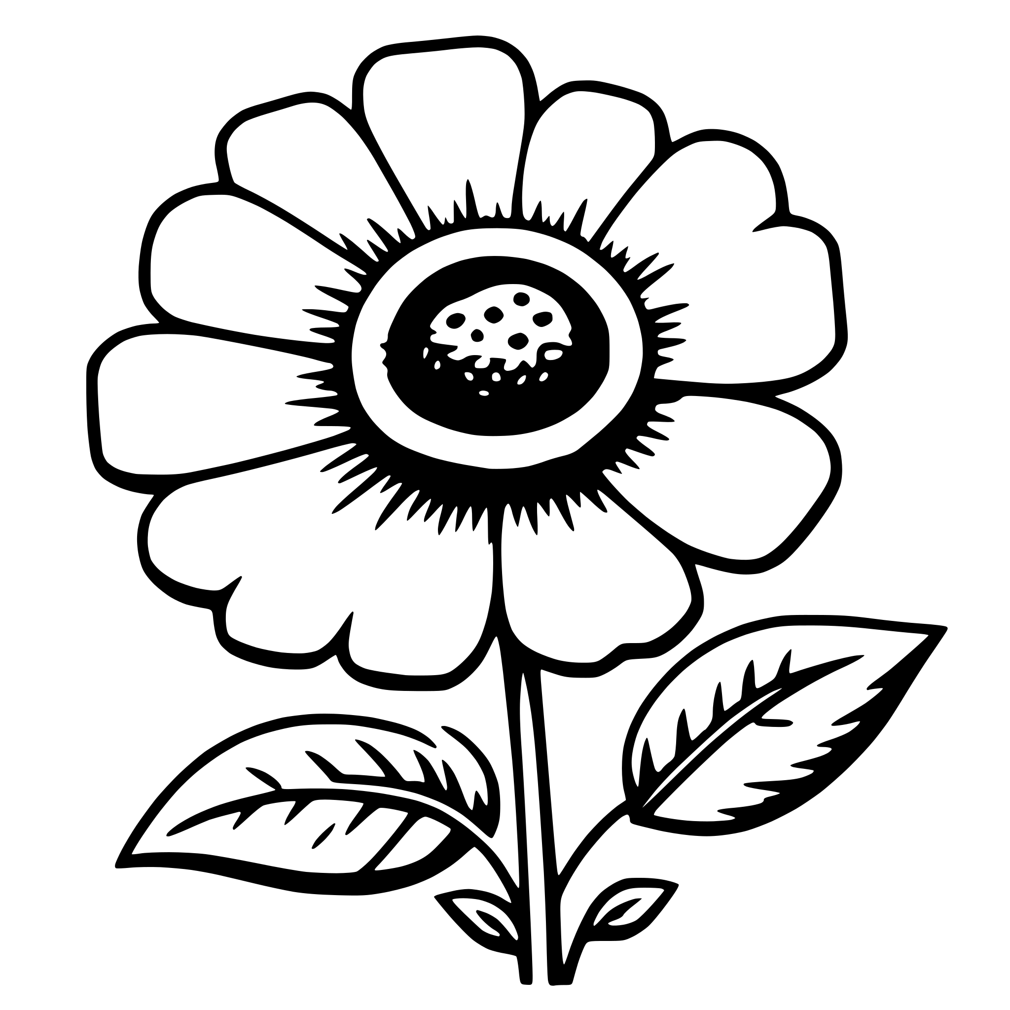 AI-generated SVG of a flower