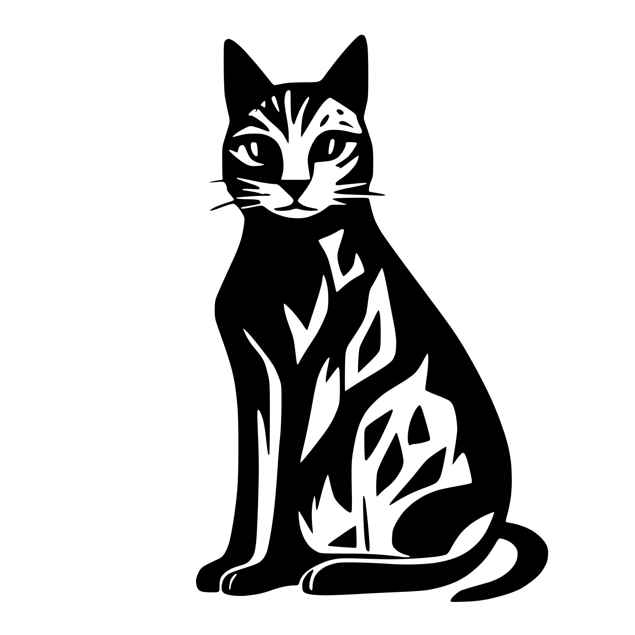 AI-generated SVG of 'triangle cat'