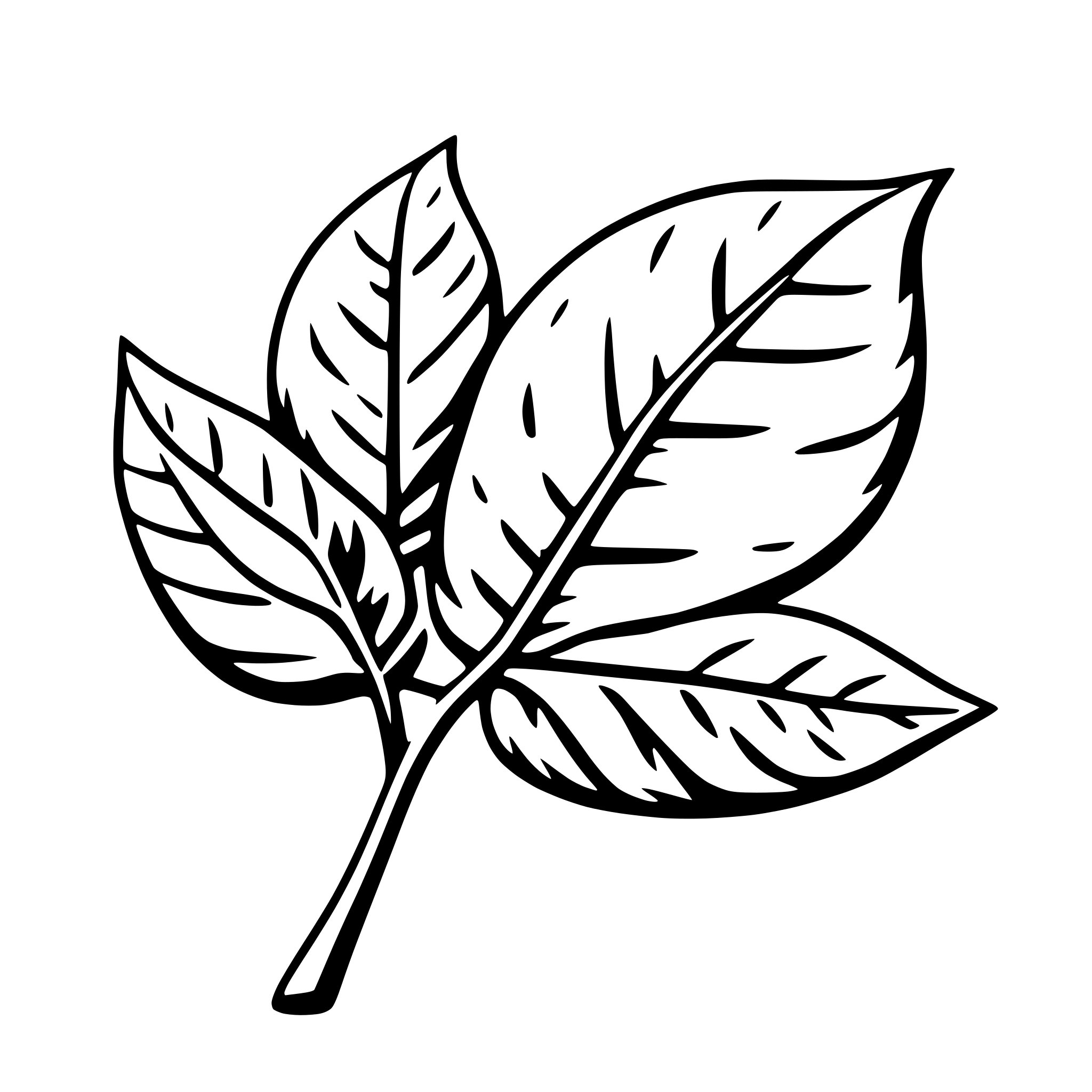 AI-generated SVG of 'abtract leaf'