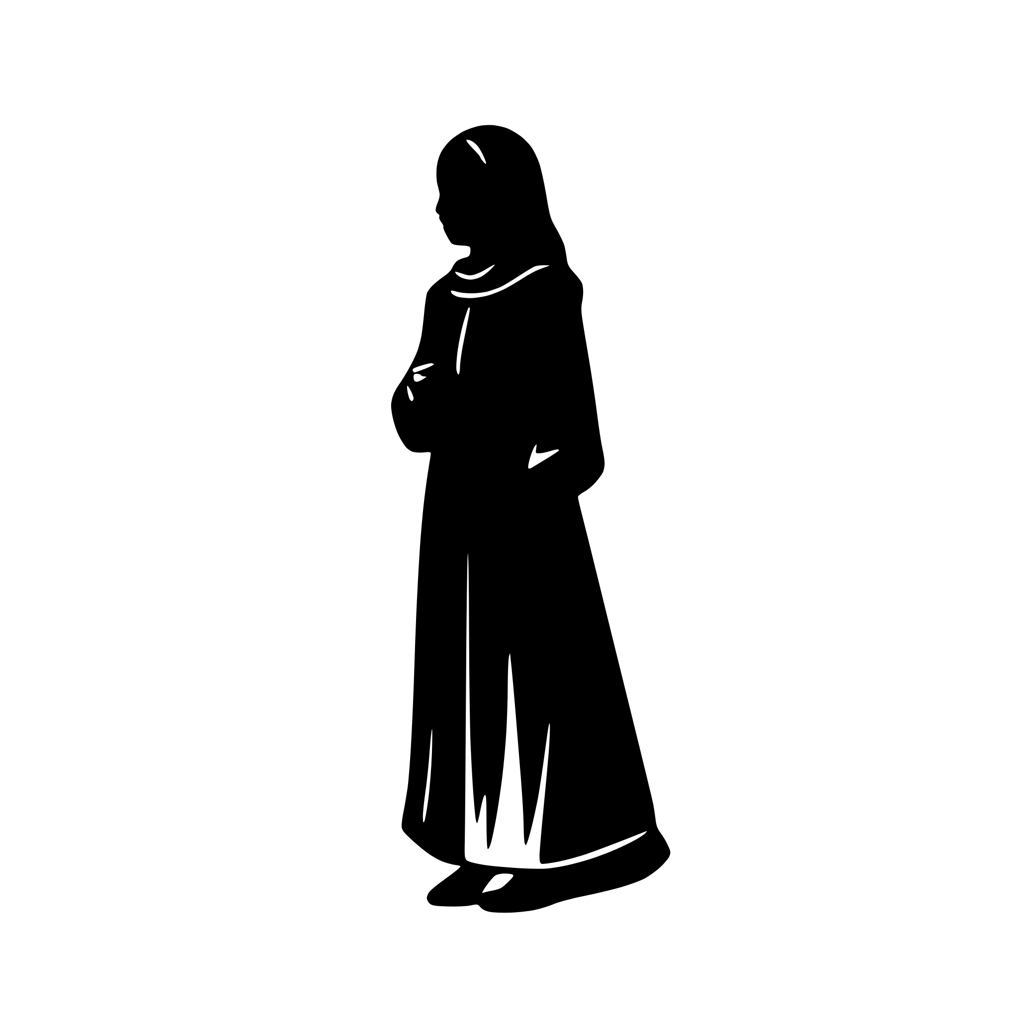 AI-generated SVG of a abaya girl silhouette
