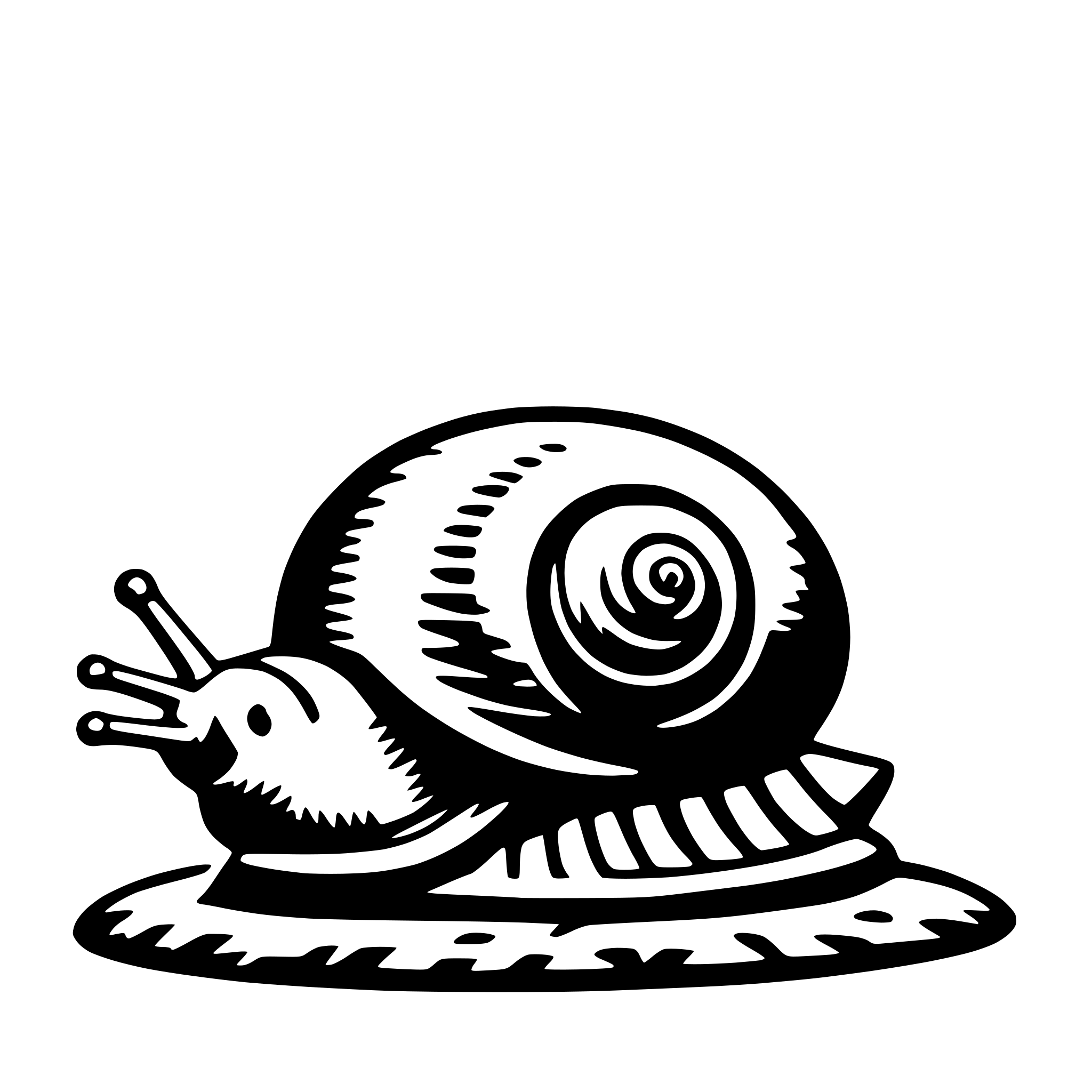 AI-generated SVG of a snail