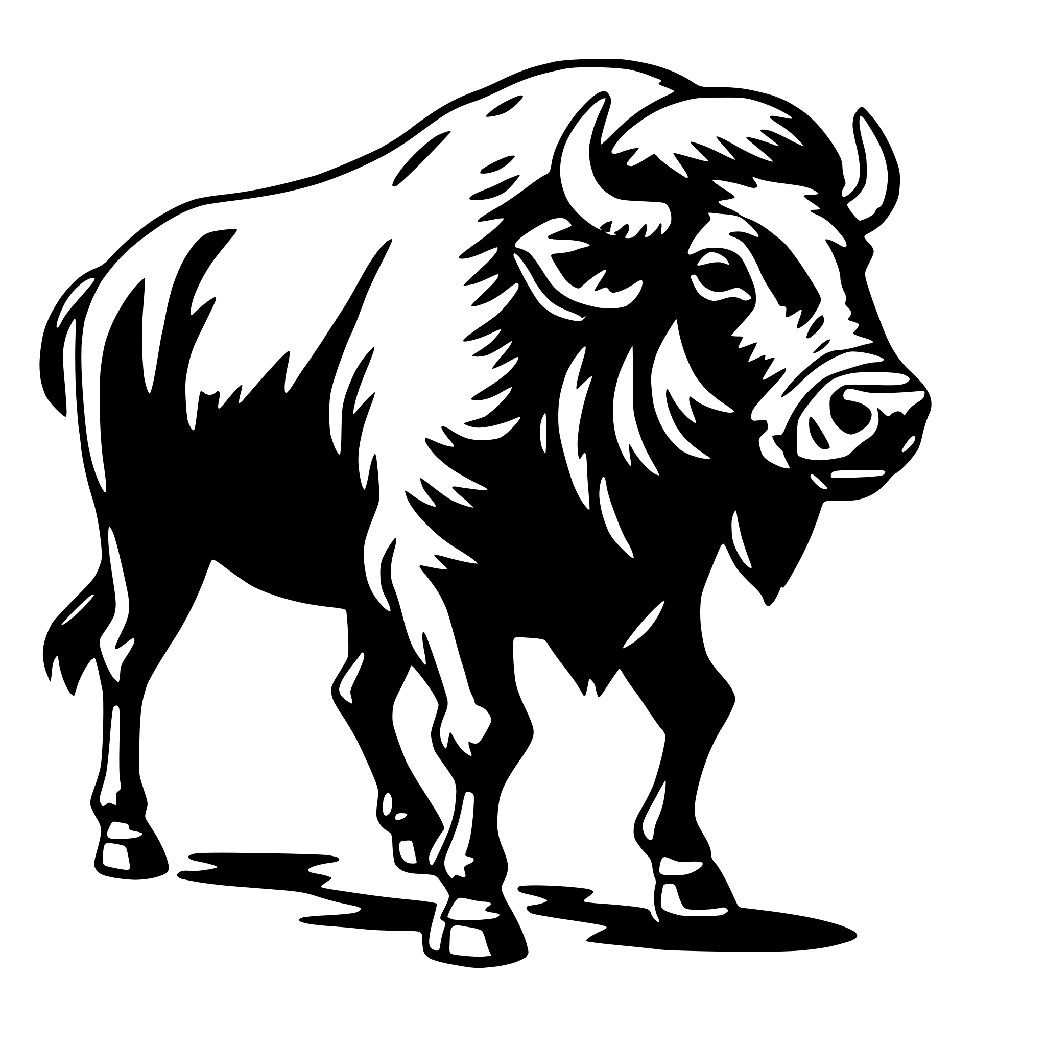 AI-generated SVG of a bison