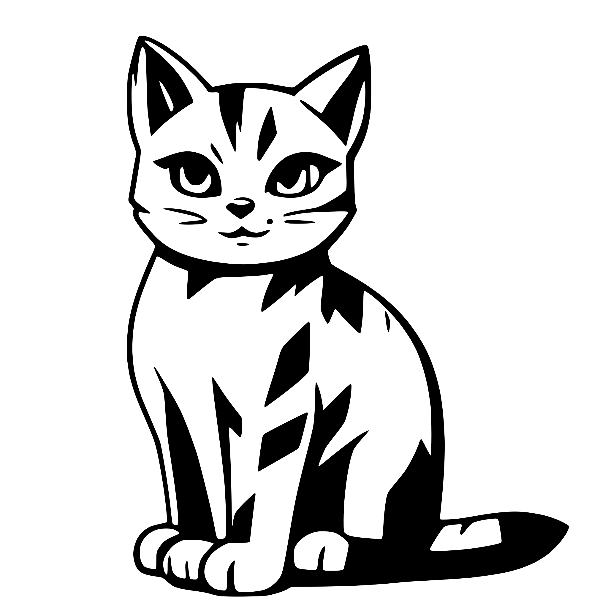AI-generated SVG of 'cat'