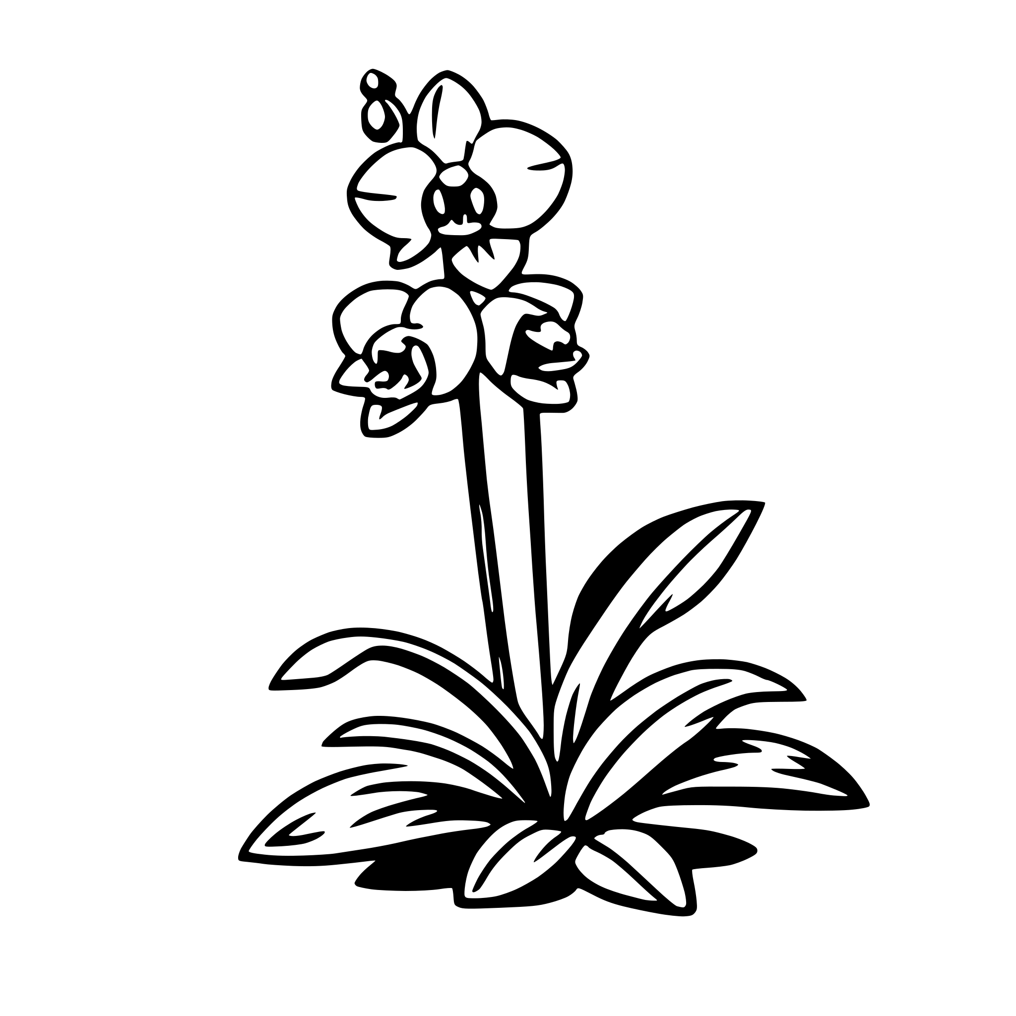 AI-generated SVG of a orchid