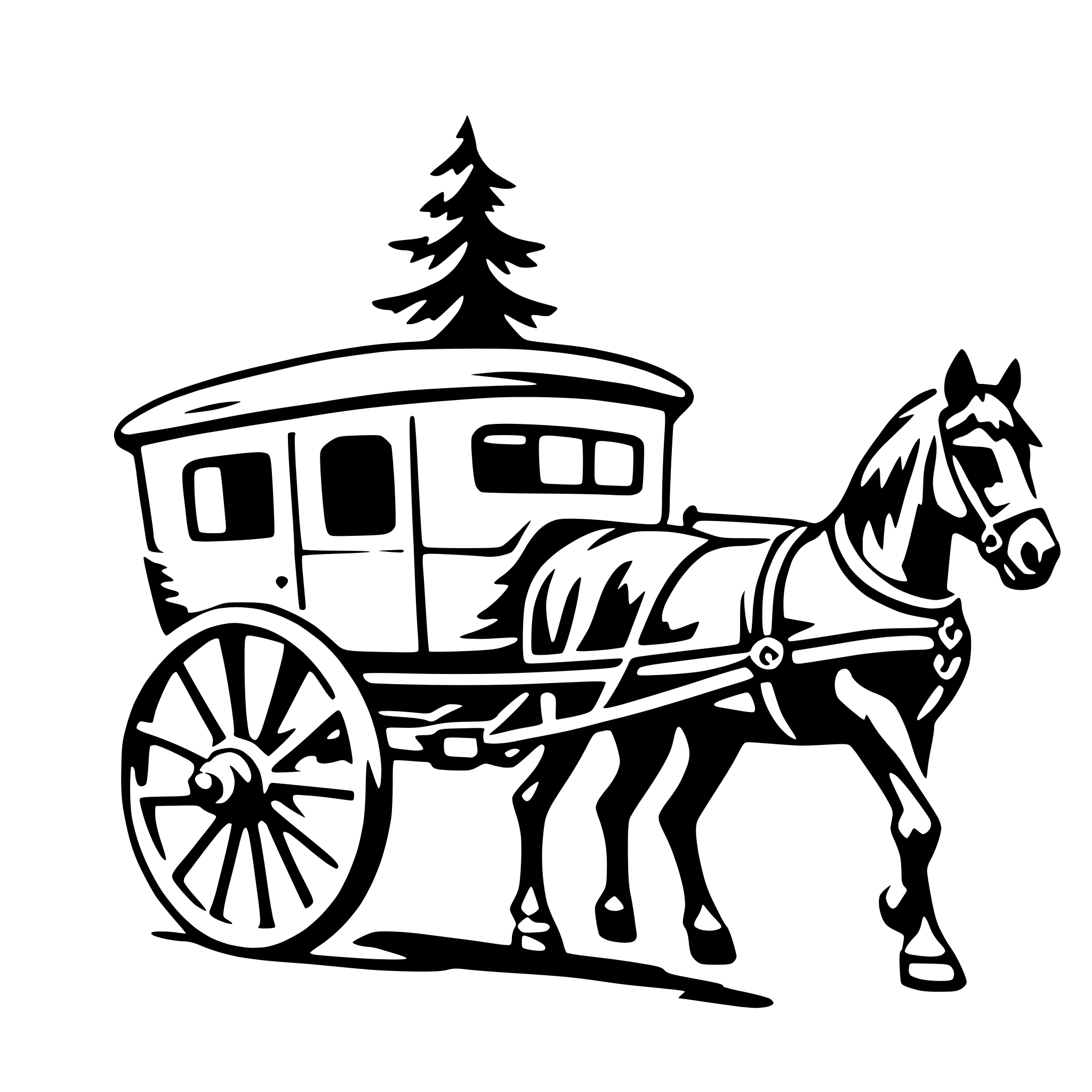 AI-generated SVG of 'horse-drawn carriage'