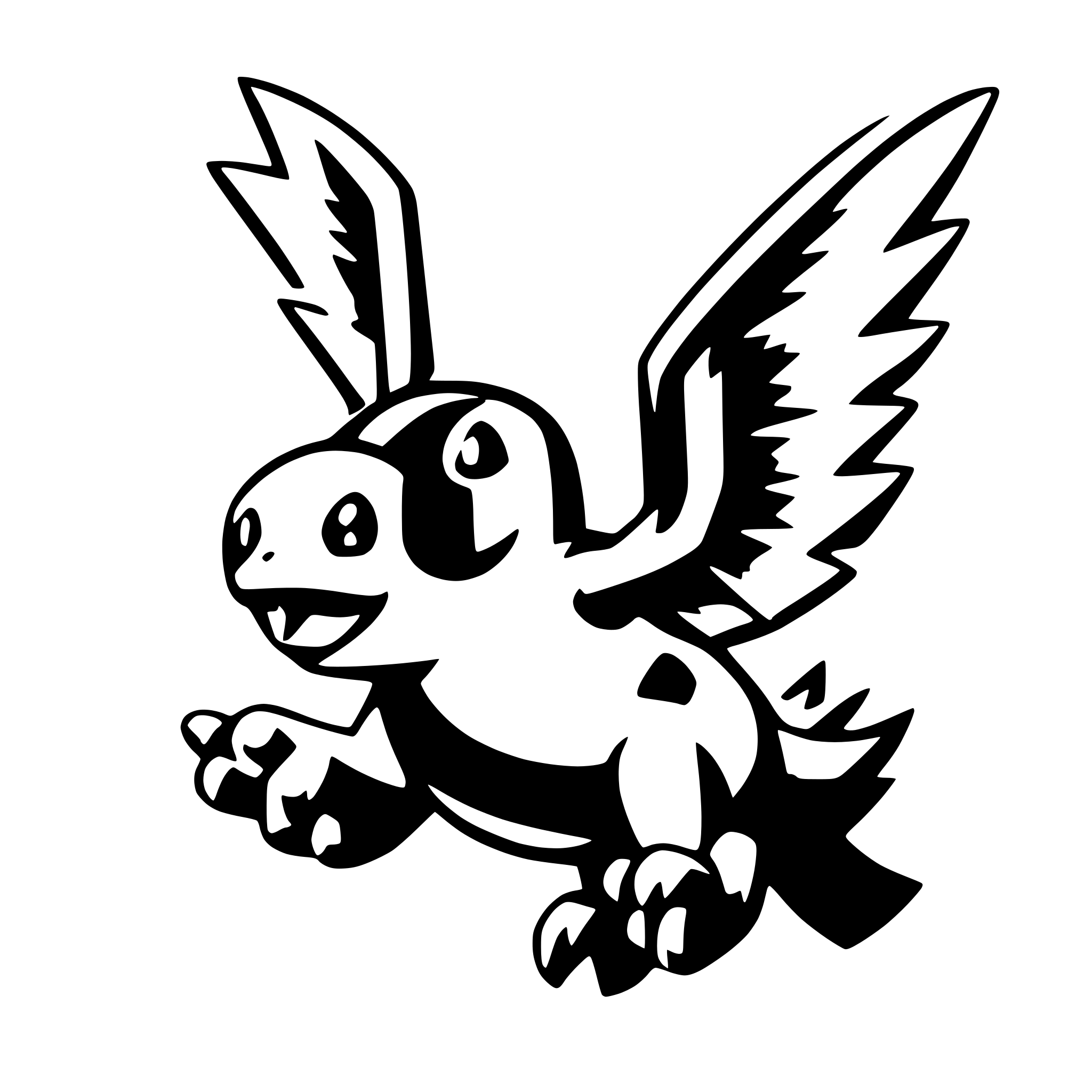AI-generated SVG of 'Pokemon Cards Flying Everywhere'