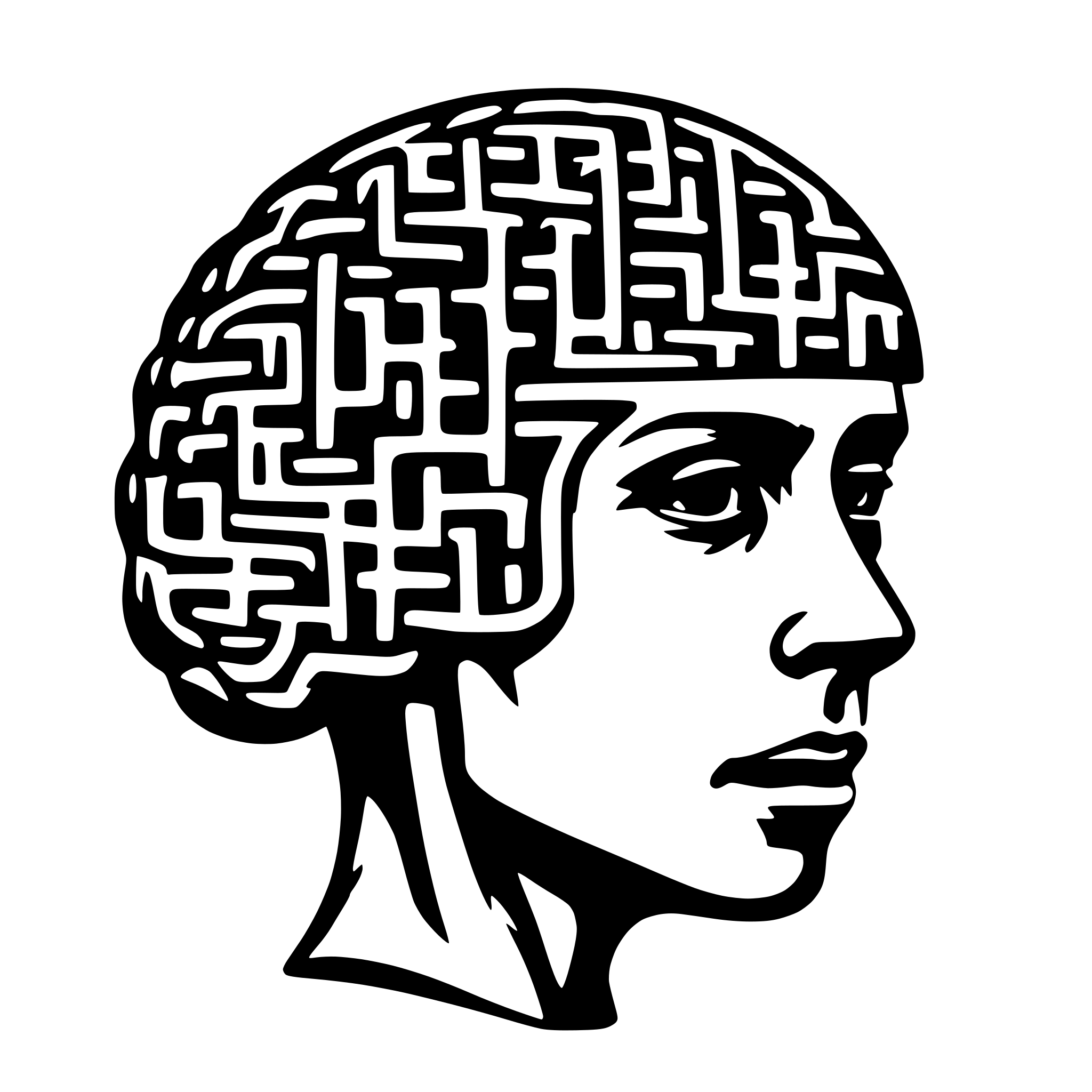 AI-generated SVG of a Neural network brain