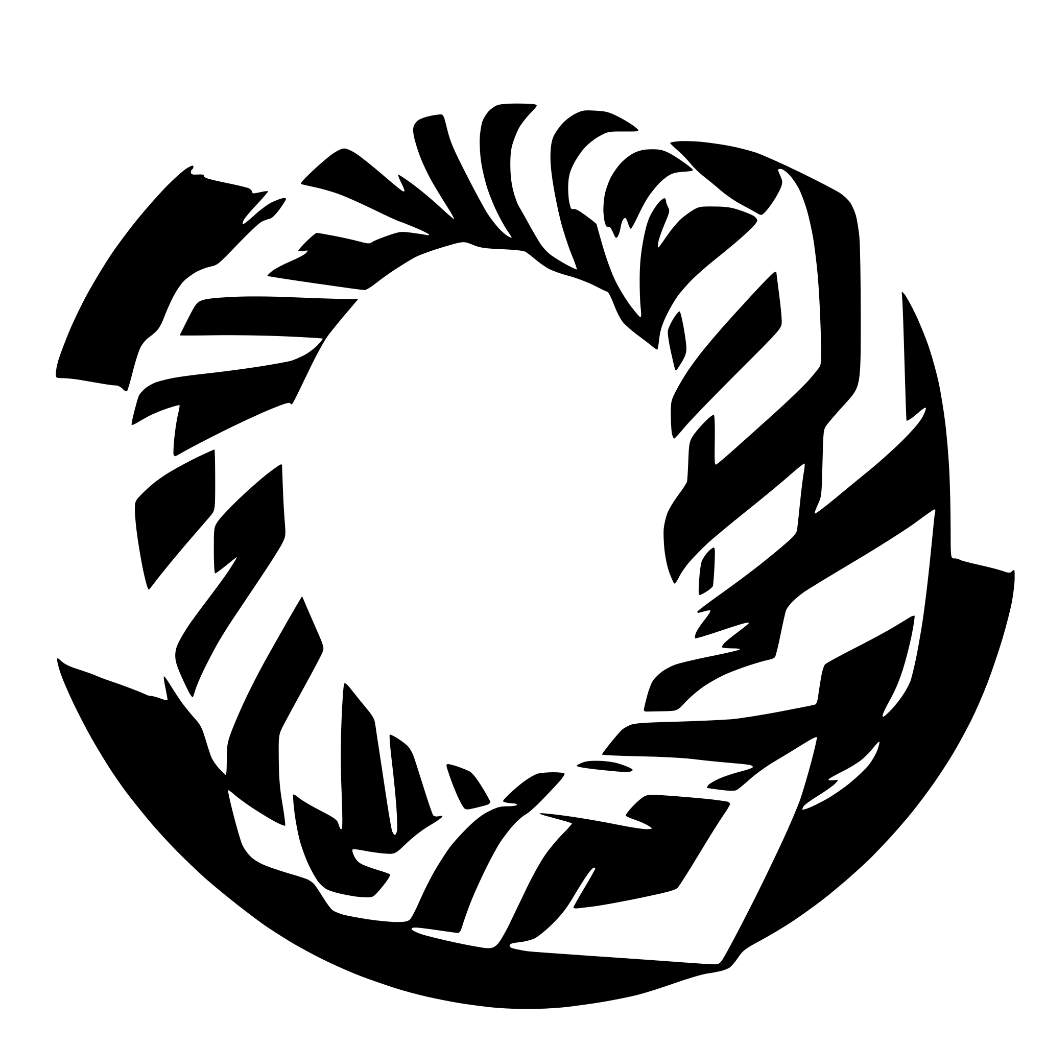 AI-generated SVG of a ribbon banner wrapping around circle
