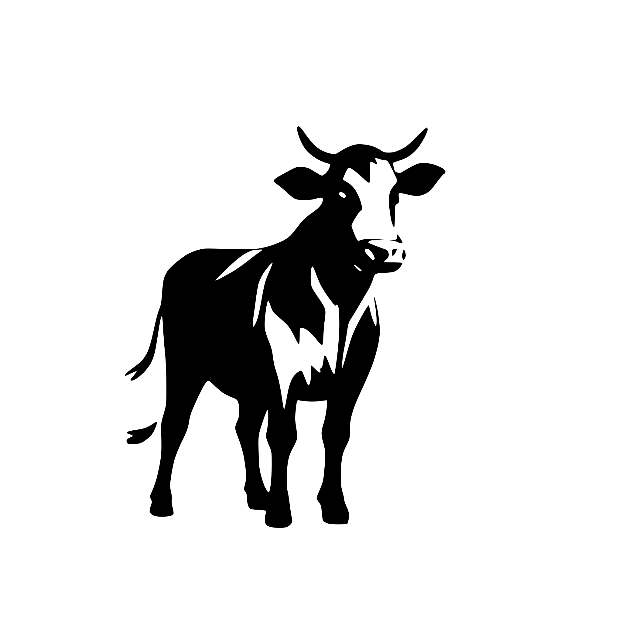AI-generated SVG of a cow