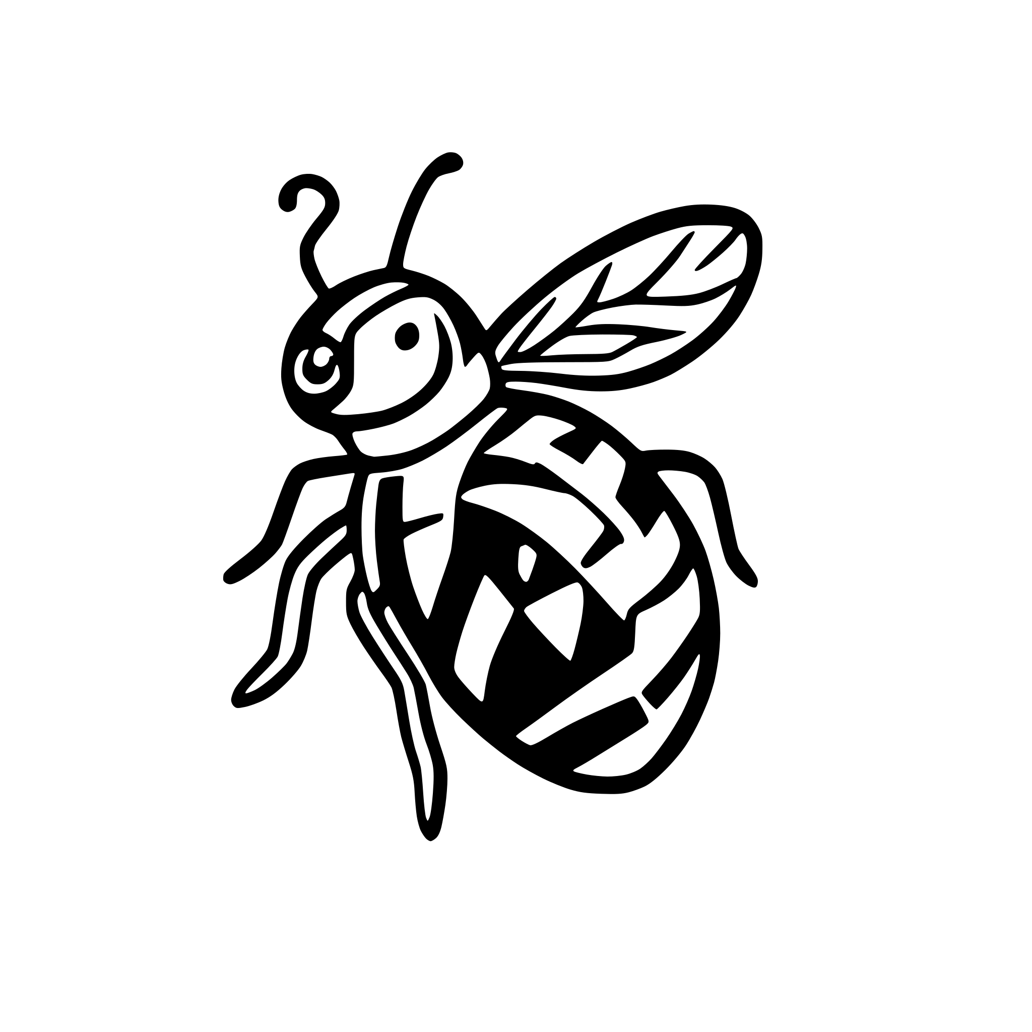 AI-generated SVG of a The good wasp side view
