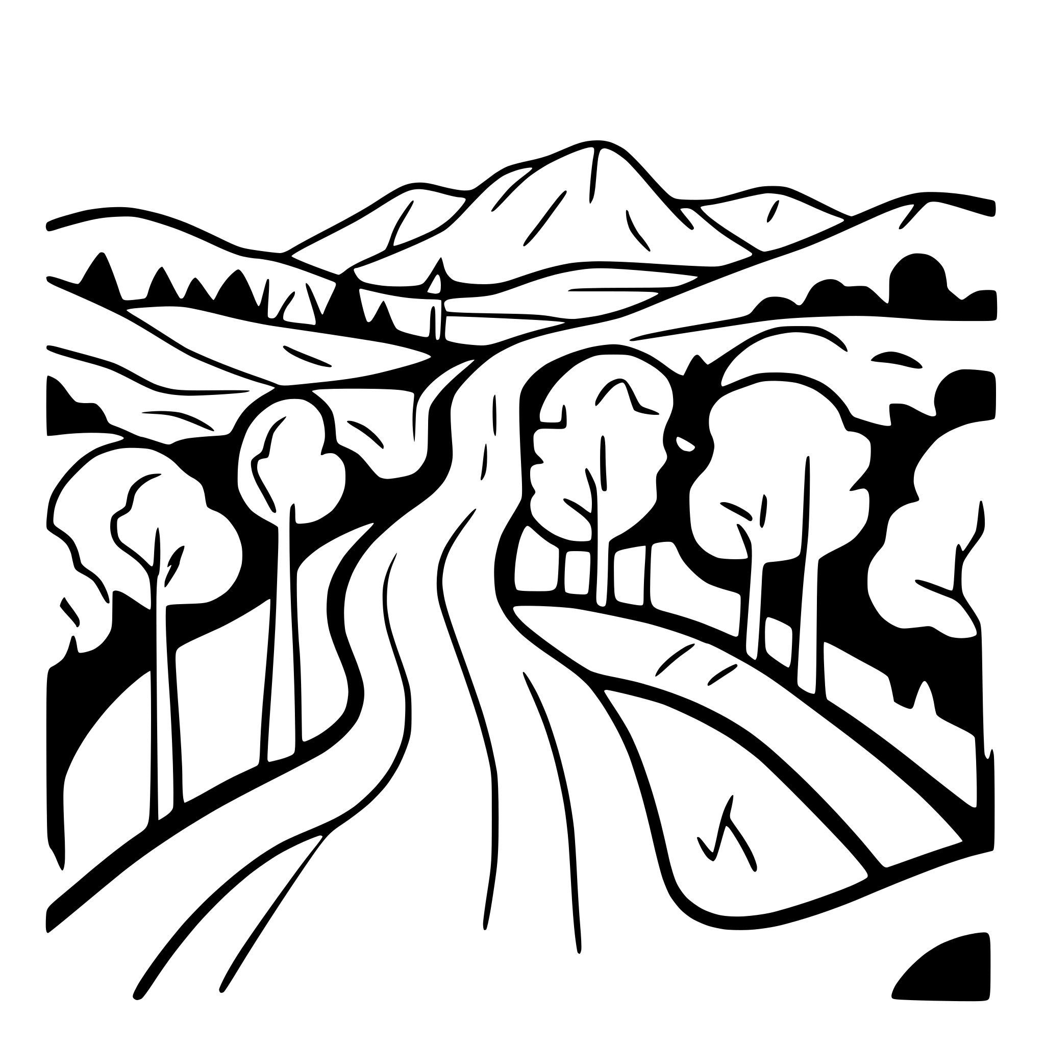AI-generated SVG of a Valley town