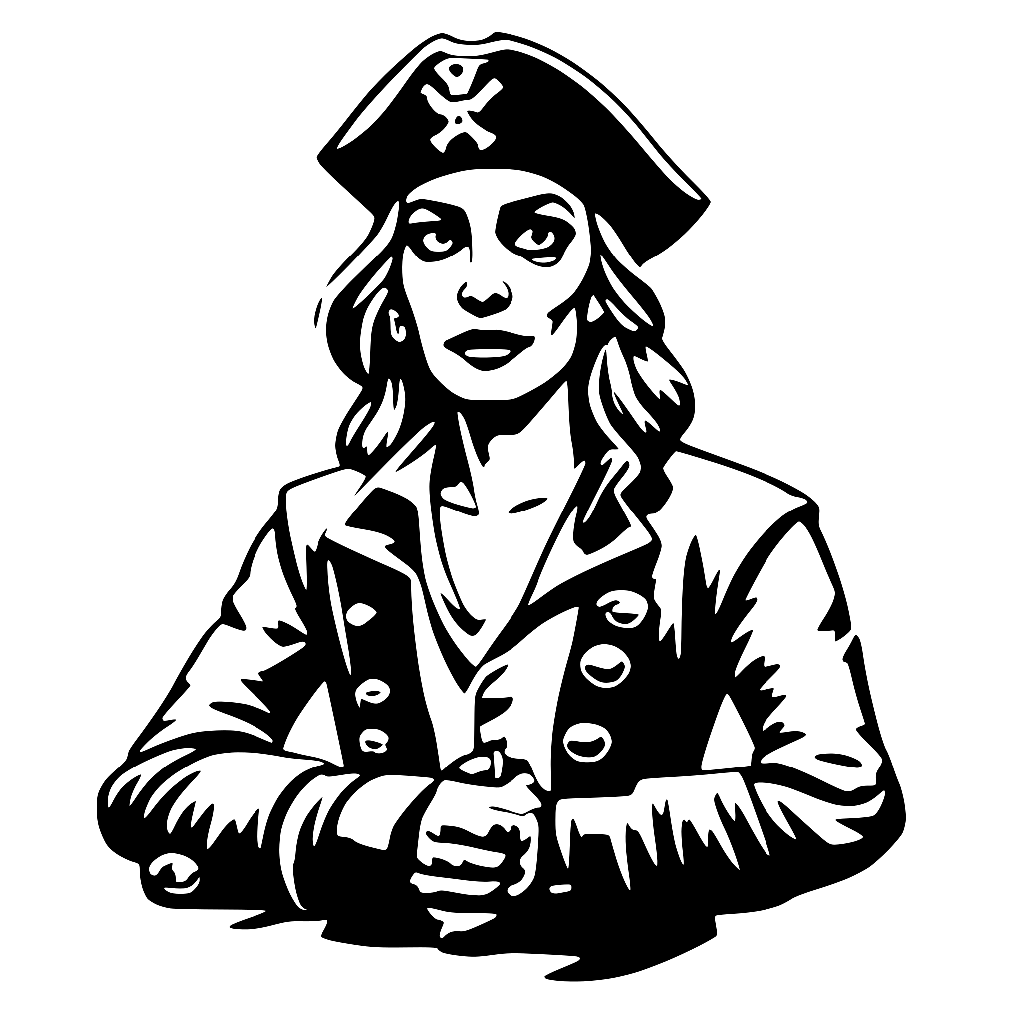 AI-generated SVG of a pirate