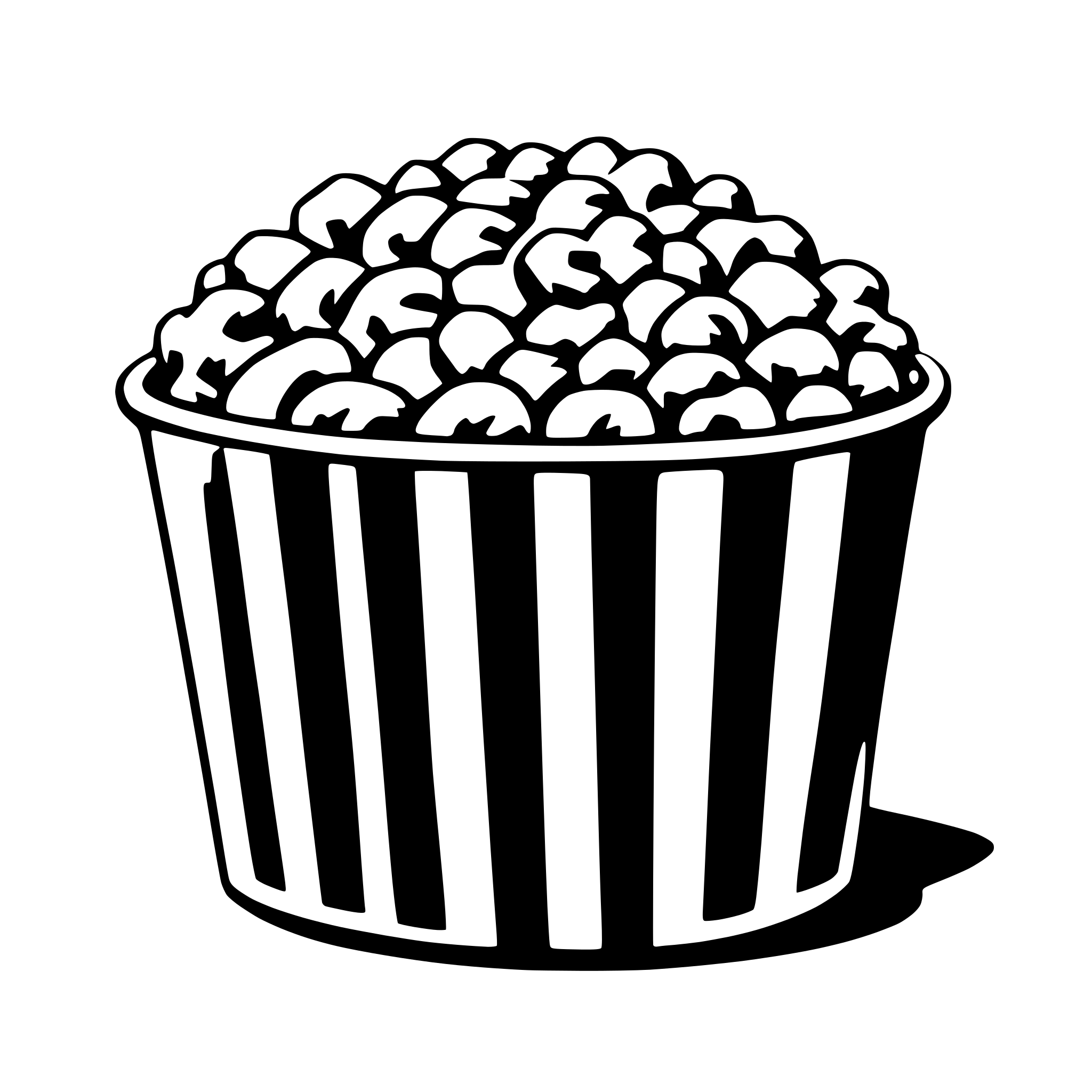 AI-generated SVG of 'popcorn'